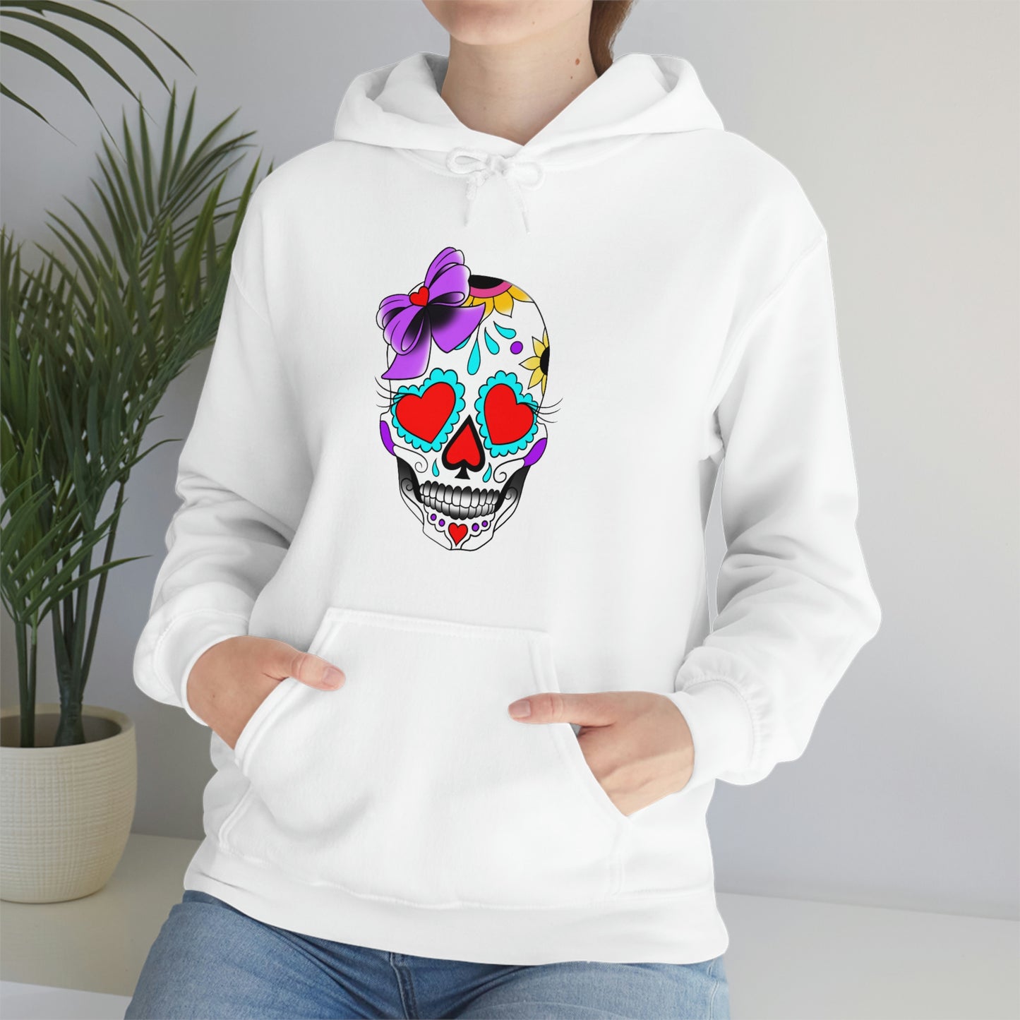 Lady Day of the Dead Unisex Heavy Blend™ Hooded Sweatshirt