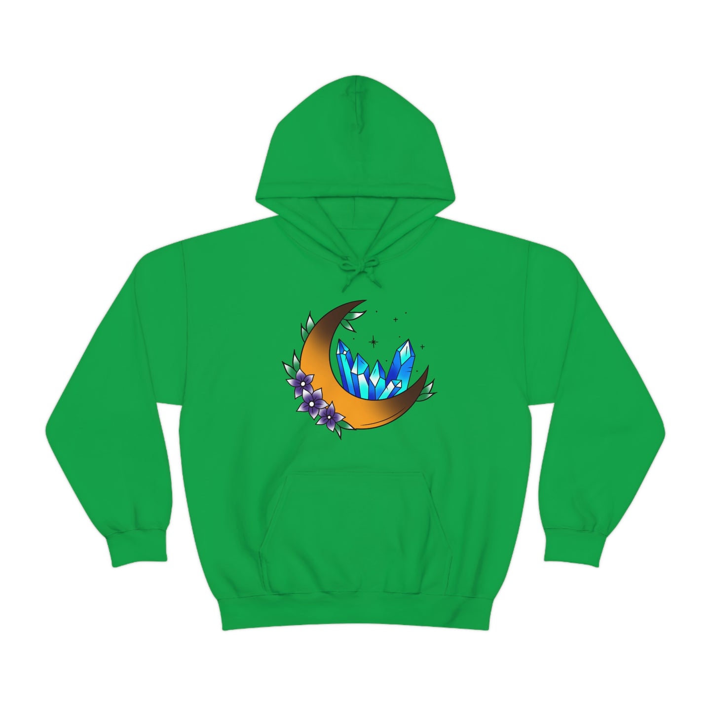 Blue Crystal Flower Unisex Heavy Blend™ Hooded Sweatshirt