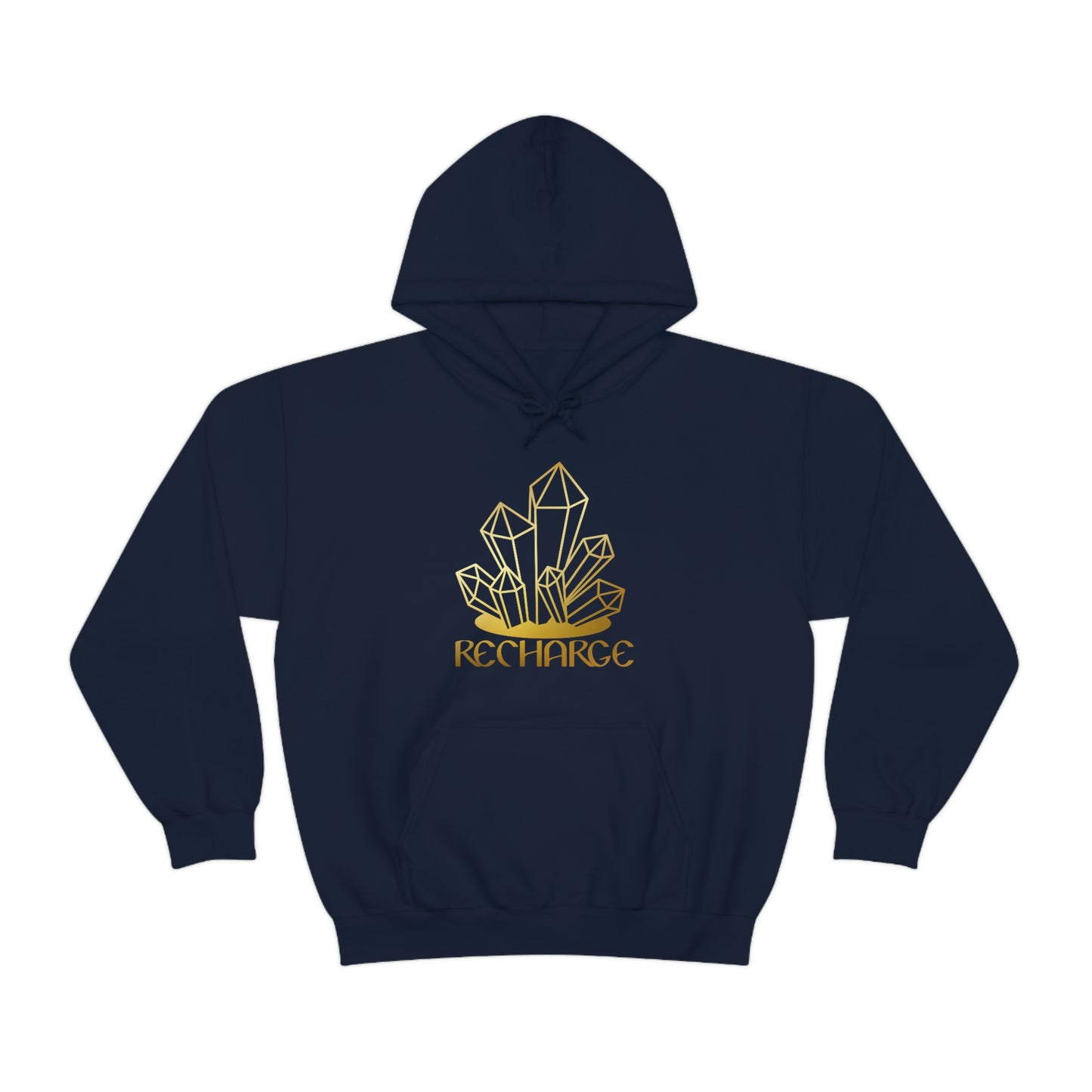 Recharge Gold Font Unisex Heavy Blend™ Hooded Sweatshirt