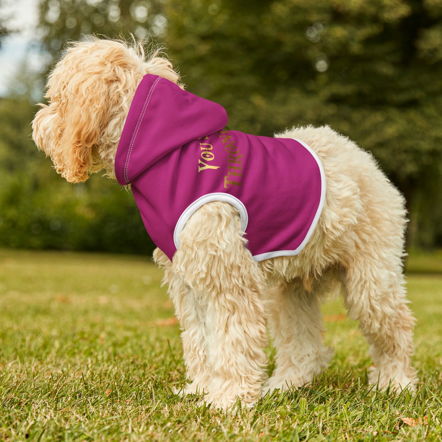 You Sit On A Throne of Lies Pink Dog Hoodie