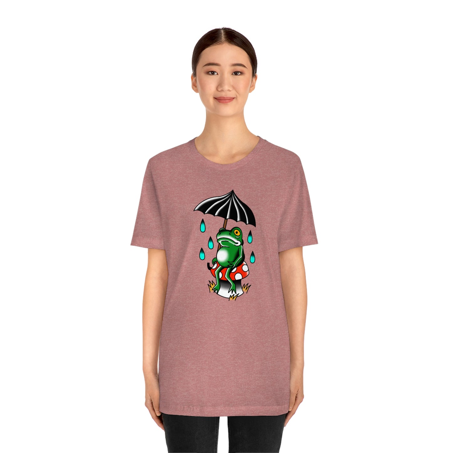 Rainy Day Frog Unisex Jersey Short Sleeve Tee