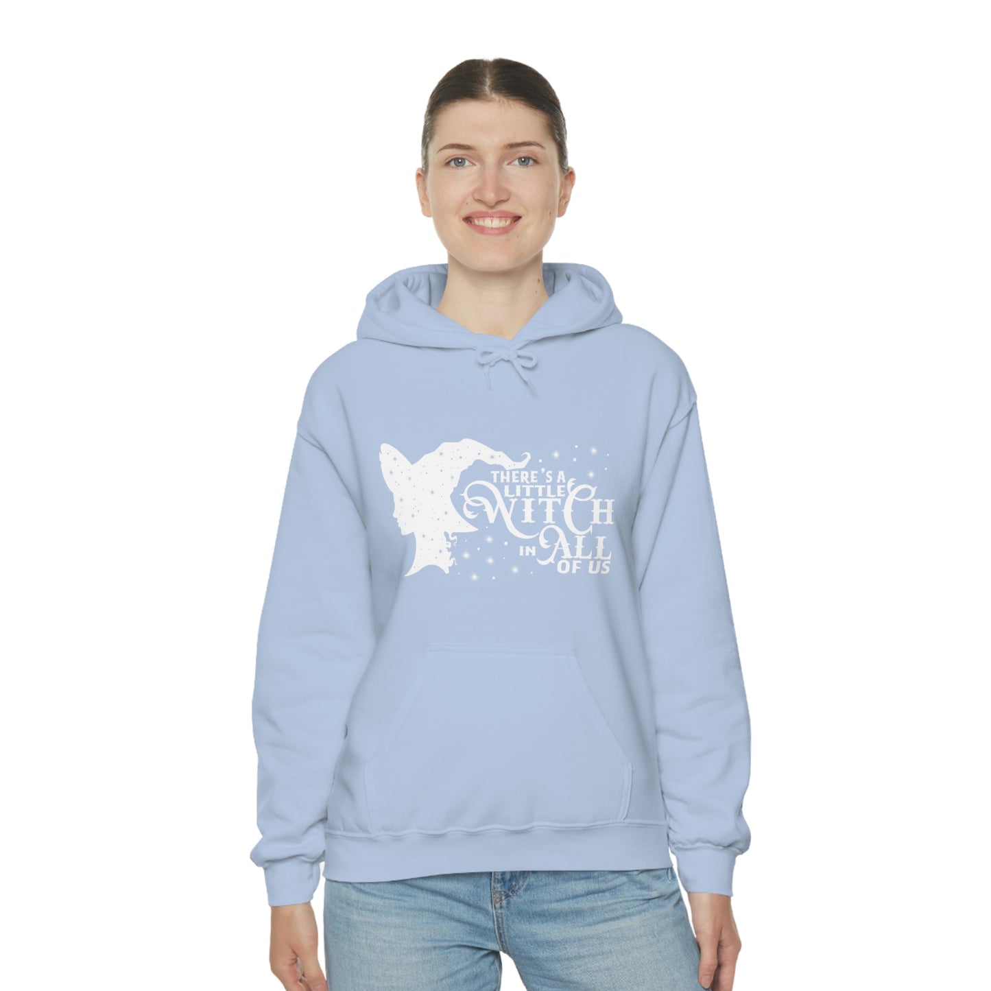 Witch In All of Us White Font Unisex Heavy Blend™ Hooded Sweatshirt