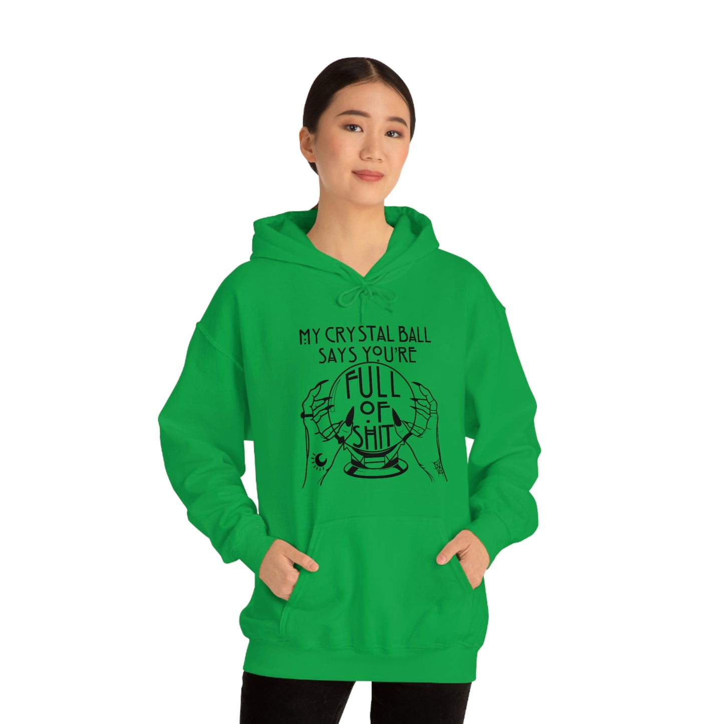 My Crystal Ball Black Font Unisex Heavy Blend™ Hooded Sweatshirt