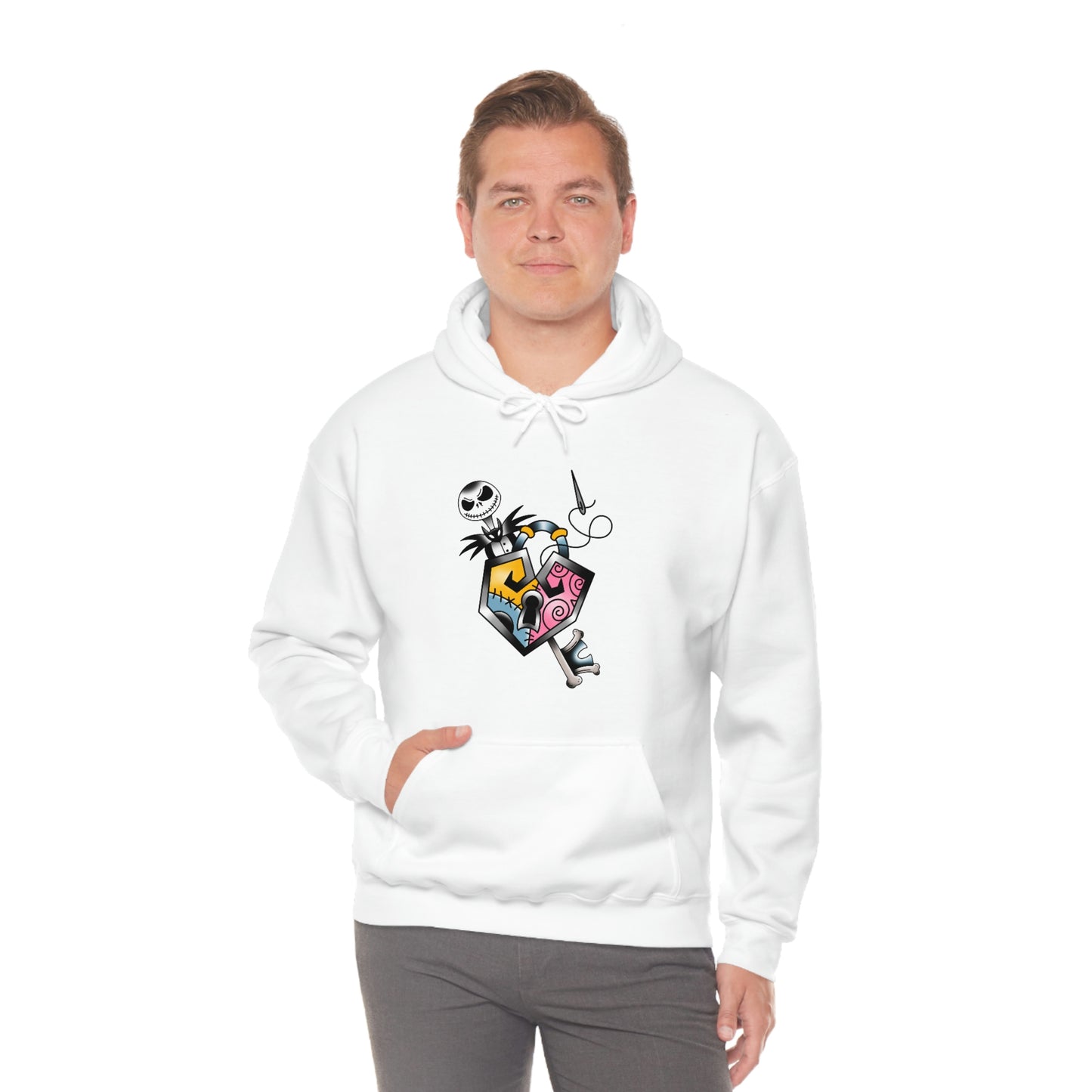 Jack and Sally Lock and Key Unisex Heavy Blend™ Hooded Sweatshirt