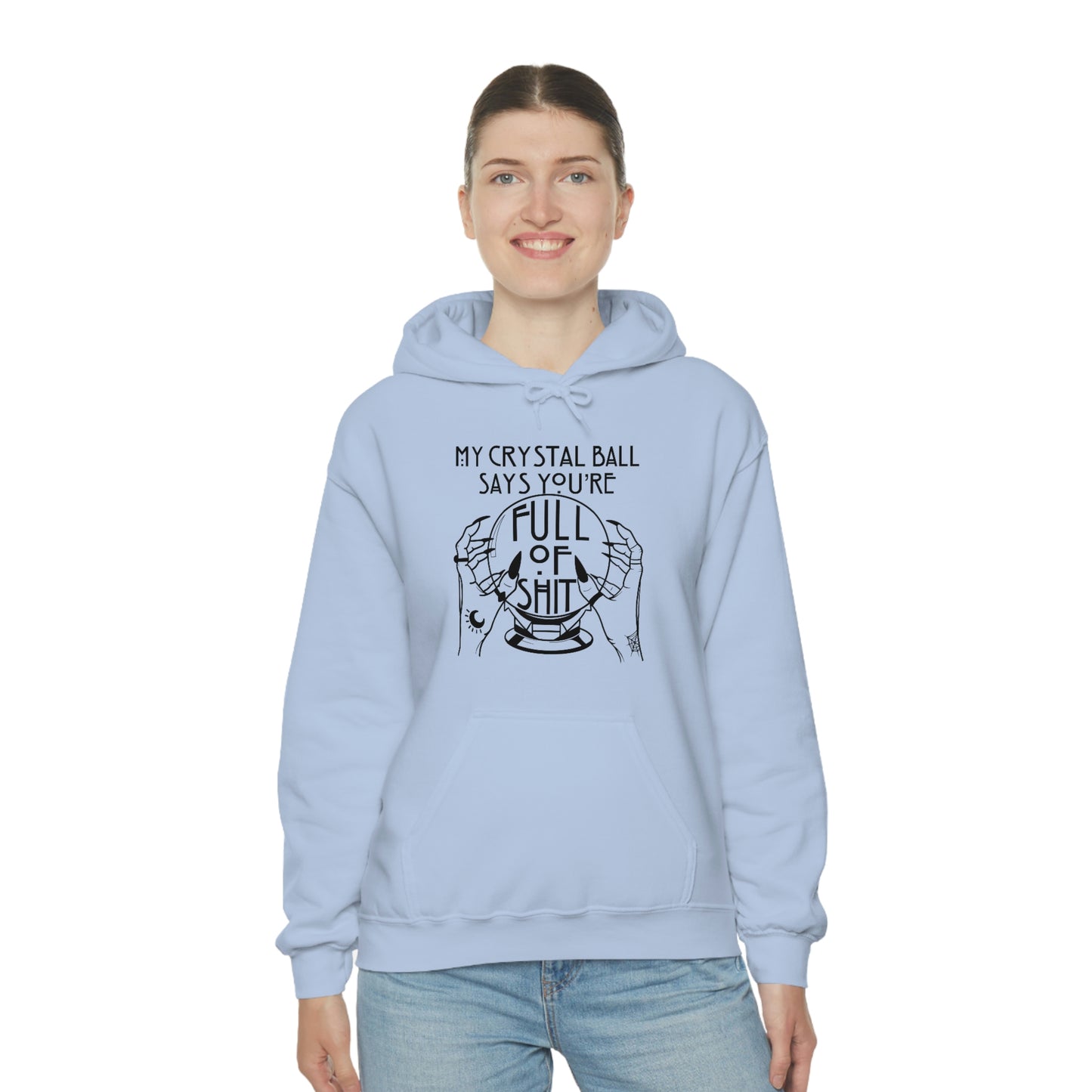 My Crystal Ball Black Font Unisex Heavy Blend™ Hooded Sweatshirt