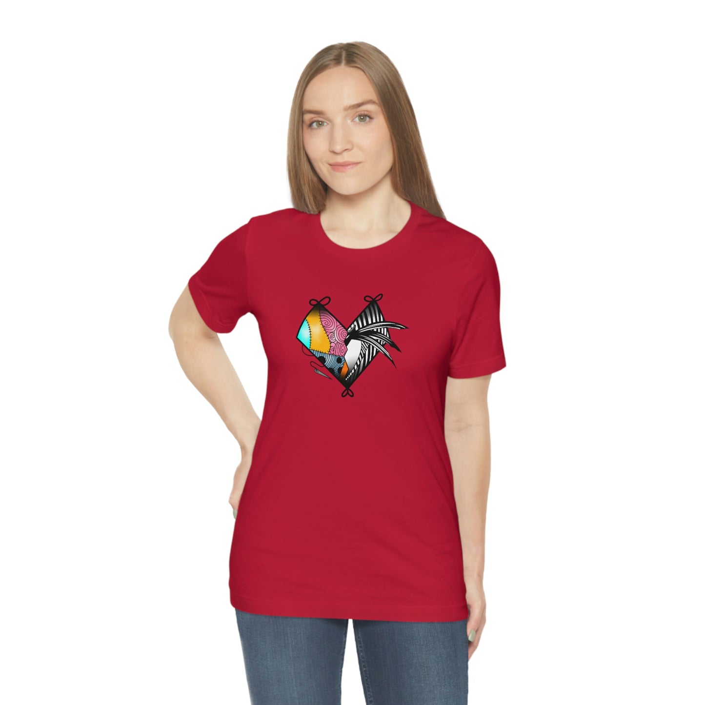 Jack and Sally Heart Unisex Jersey Short Sleeve Tee