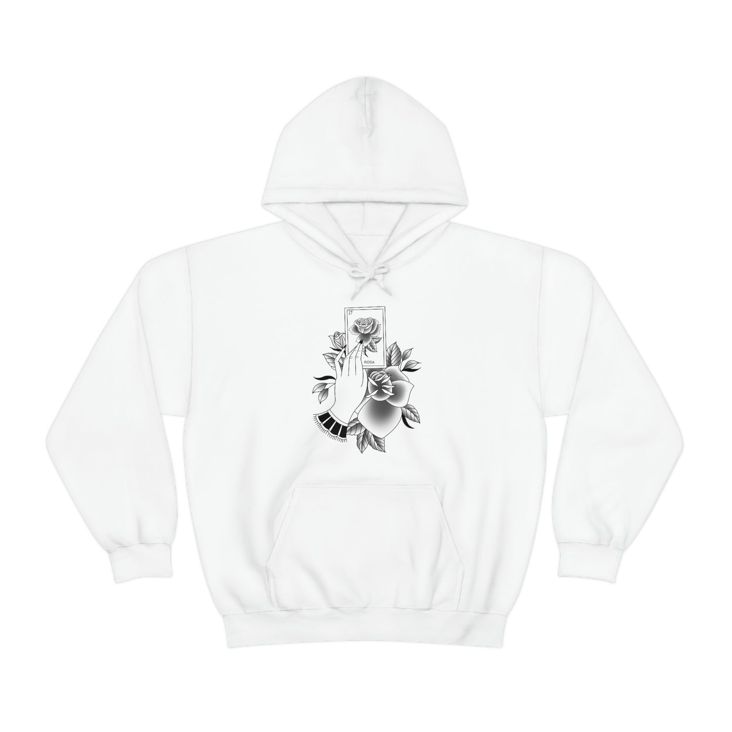 Rosa Card Black Shaded Unisex Heavy Blend™ Hooded Sweatshirt