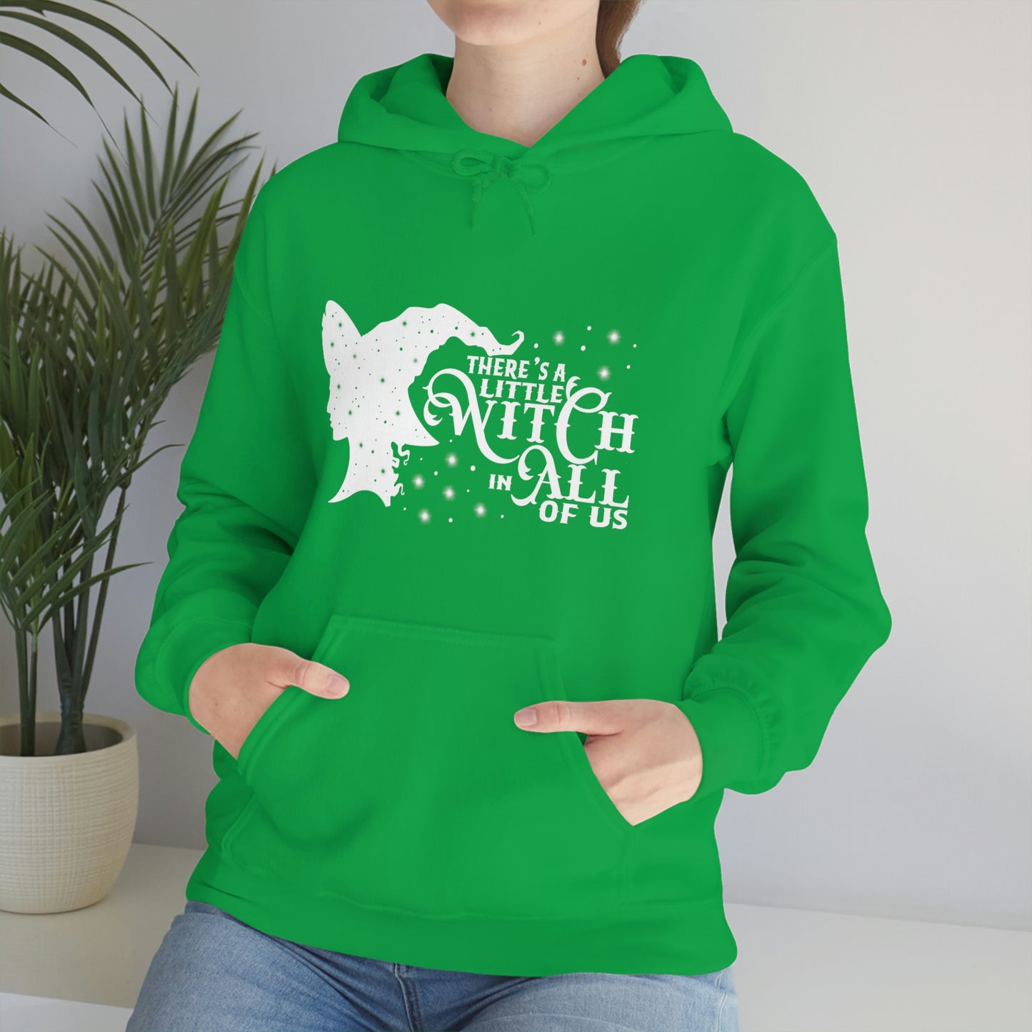 Witch In All of Us White Font Unisex Heavy Blend™ Hooded Sweatshirt