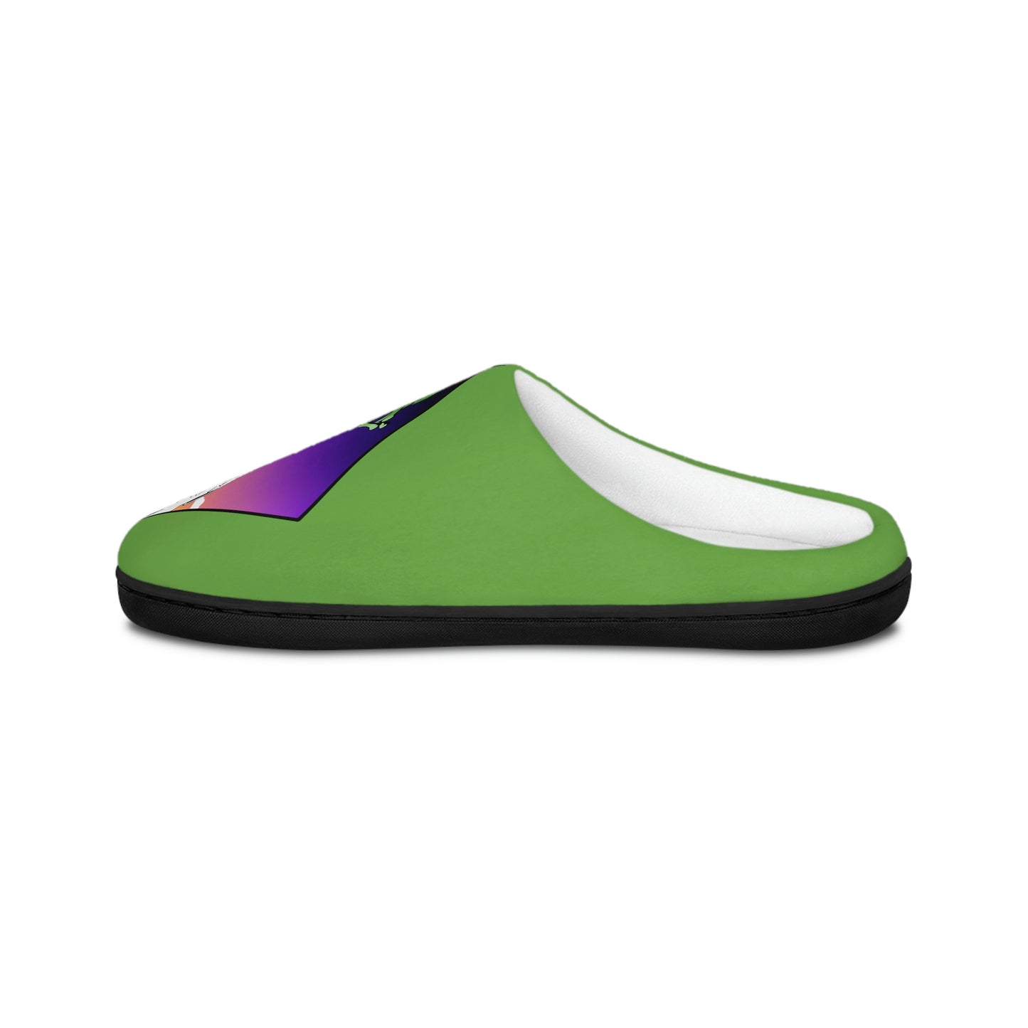 Light Green Alien hand Men's Indoor Slippers