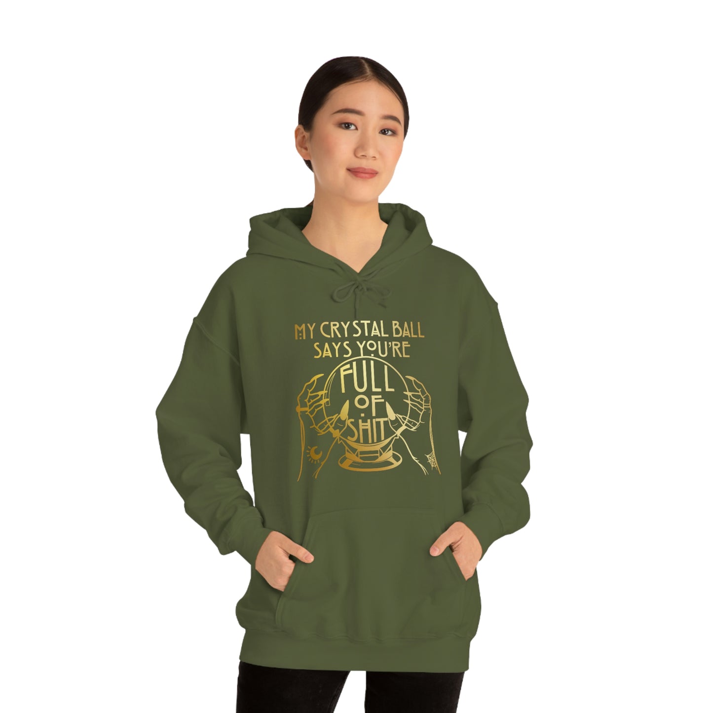 My Crystal Ball Gold Font Unisex Heavy Blend™ Hooded Sweatshirt