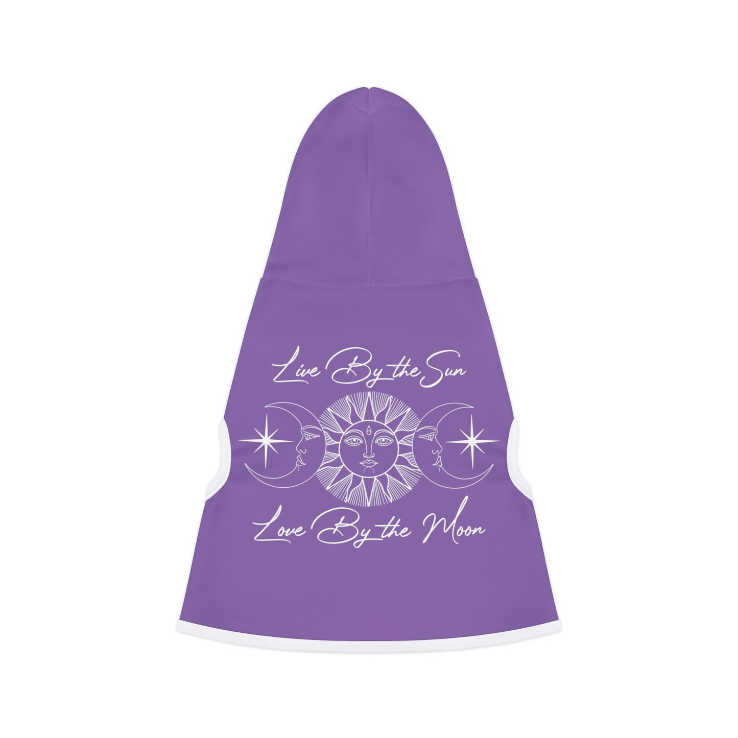 Sun and Moon Light Purple Dog Hoodie