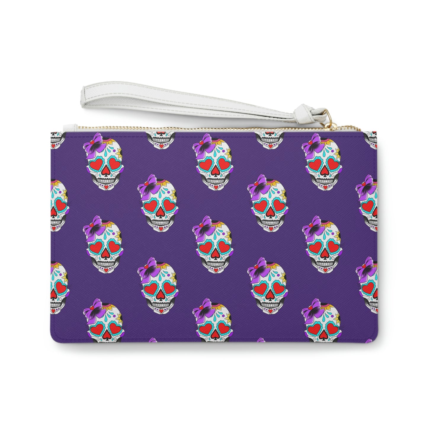 Lady Day of The Dead Purple Clutch Bag