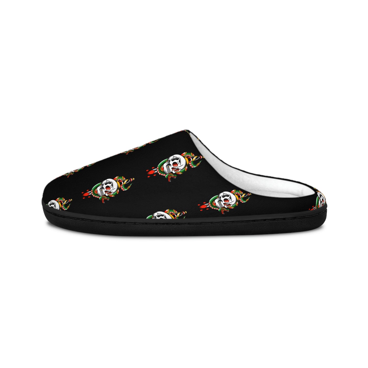 Snake and Dagger Black Women's Indoor Slippers