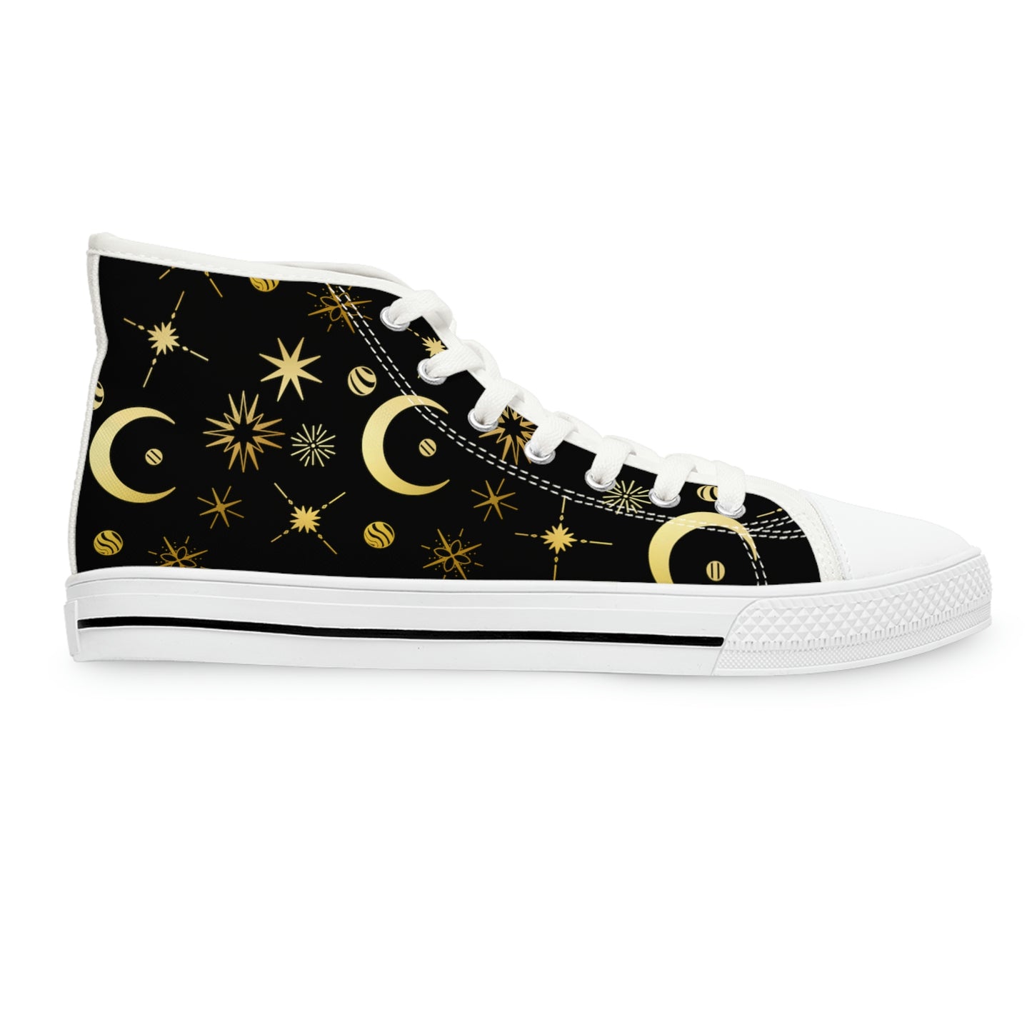 Moon and Stars Women's High Top Sneakers