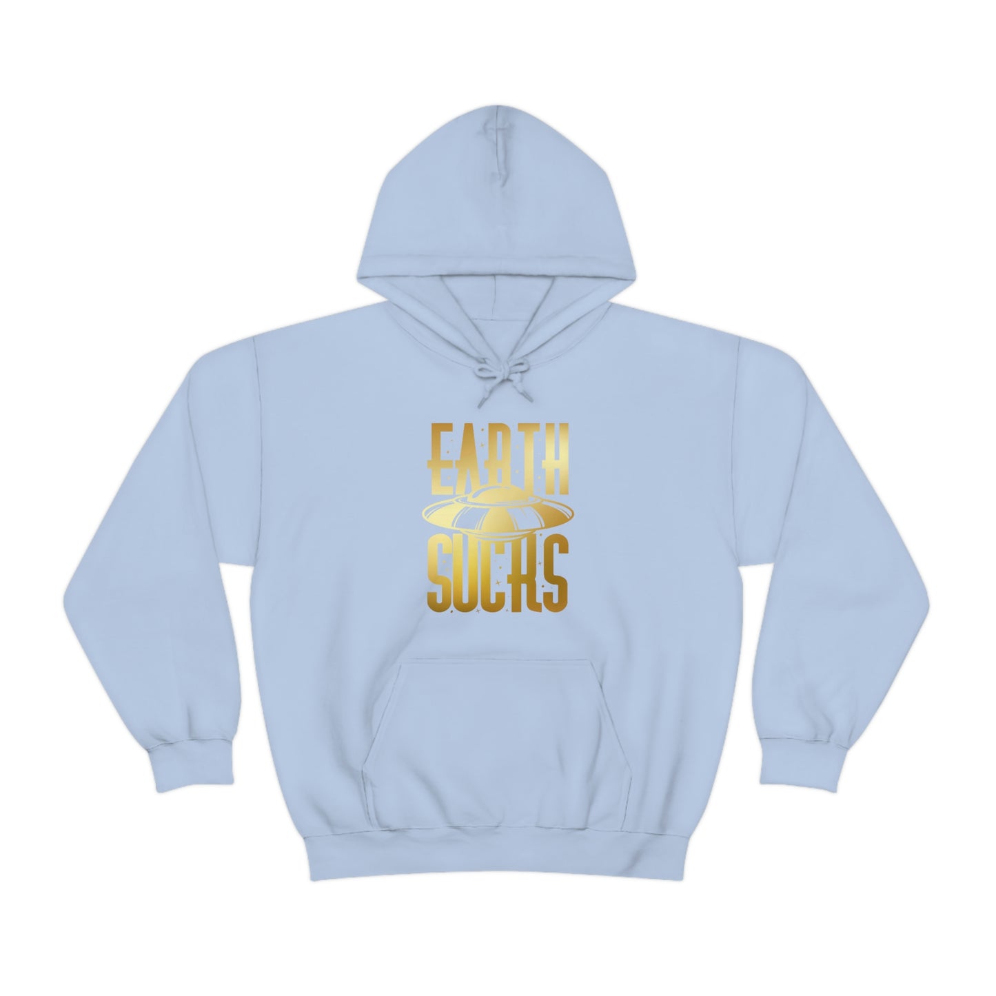 Earth Sucks Gold Font Unisex Heavy Blend™ Hooded Sweatshirt