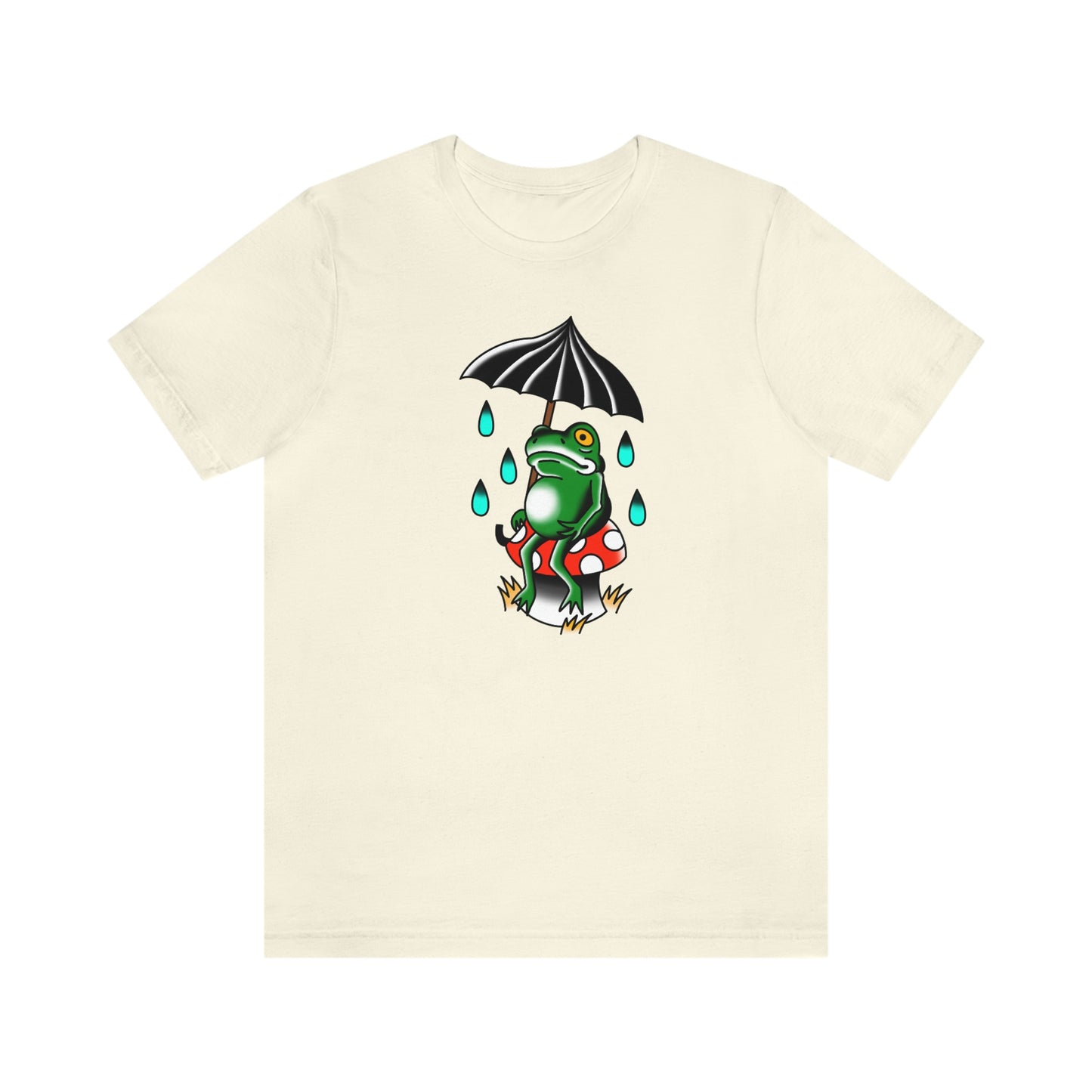 Rainy Day Frog Unisex Jersey Short Sleeve Tee