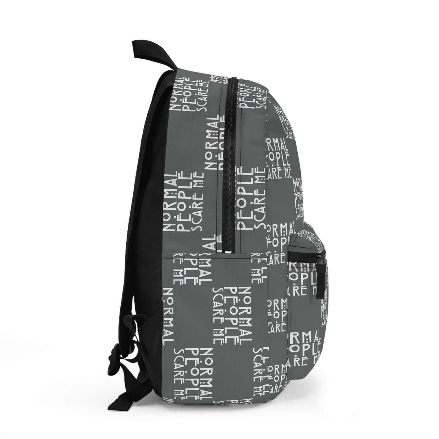 Dark Grey Checkered Normal people Backpack