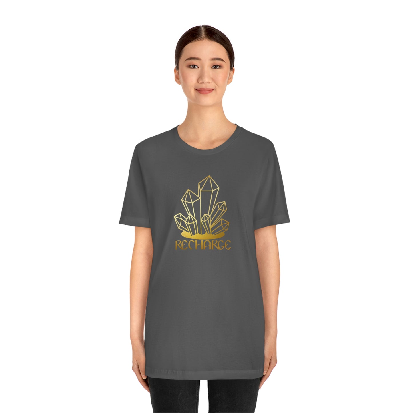 Recharge Gold Font Unisex Jersey Short Sleeve Tee