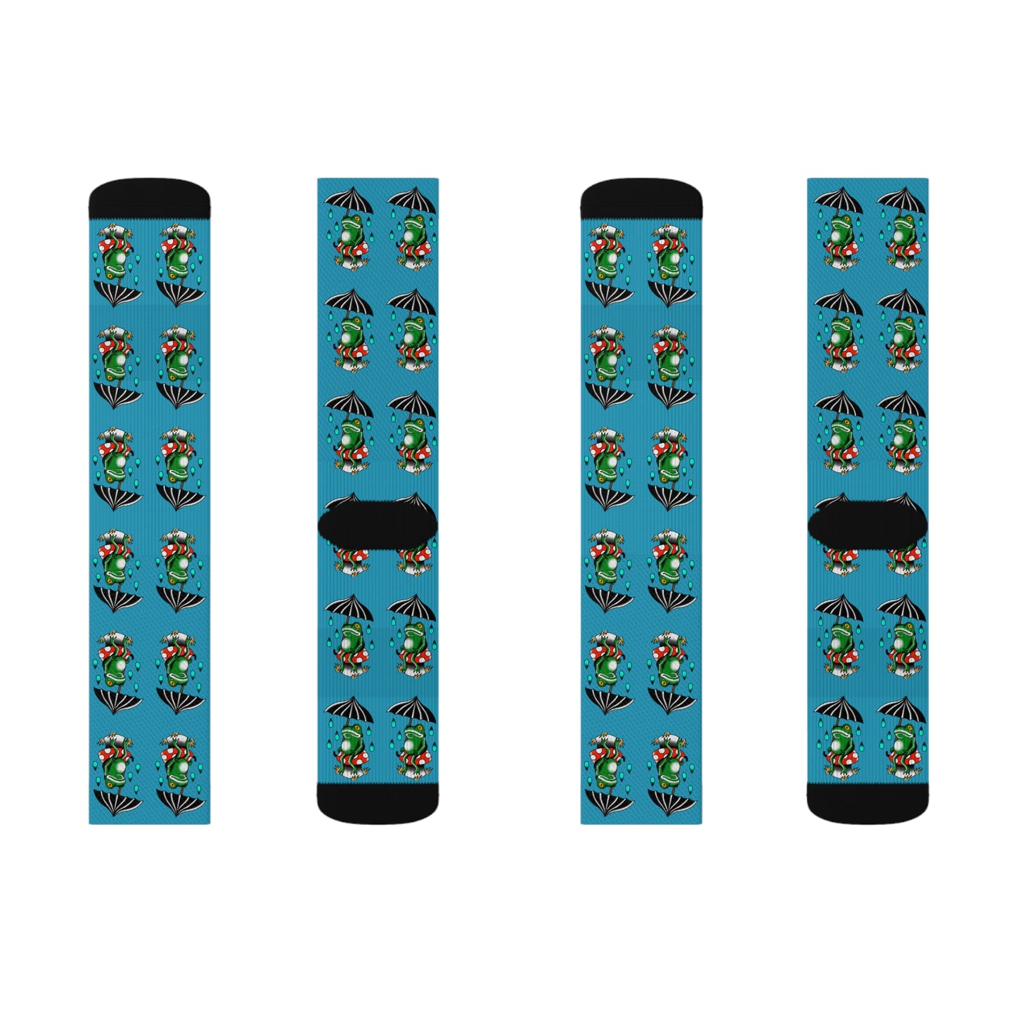 Rainy Day Frog Sublimation Socks