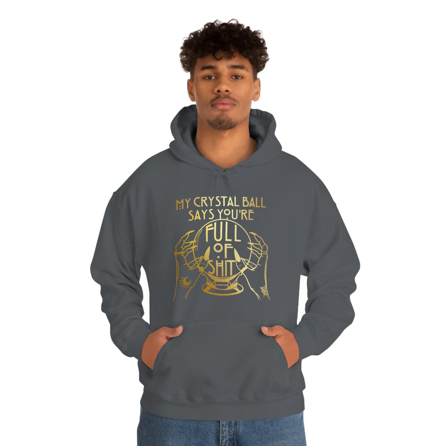 My Crystal Ball Gold Font Unisex Heavy Blend™ Hooded Sweatshirt