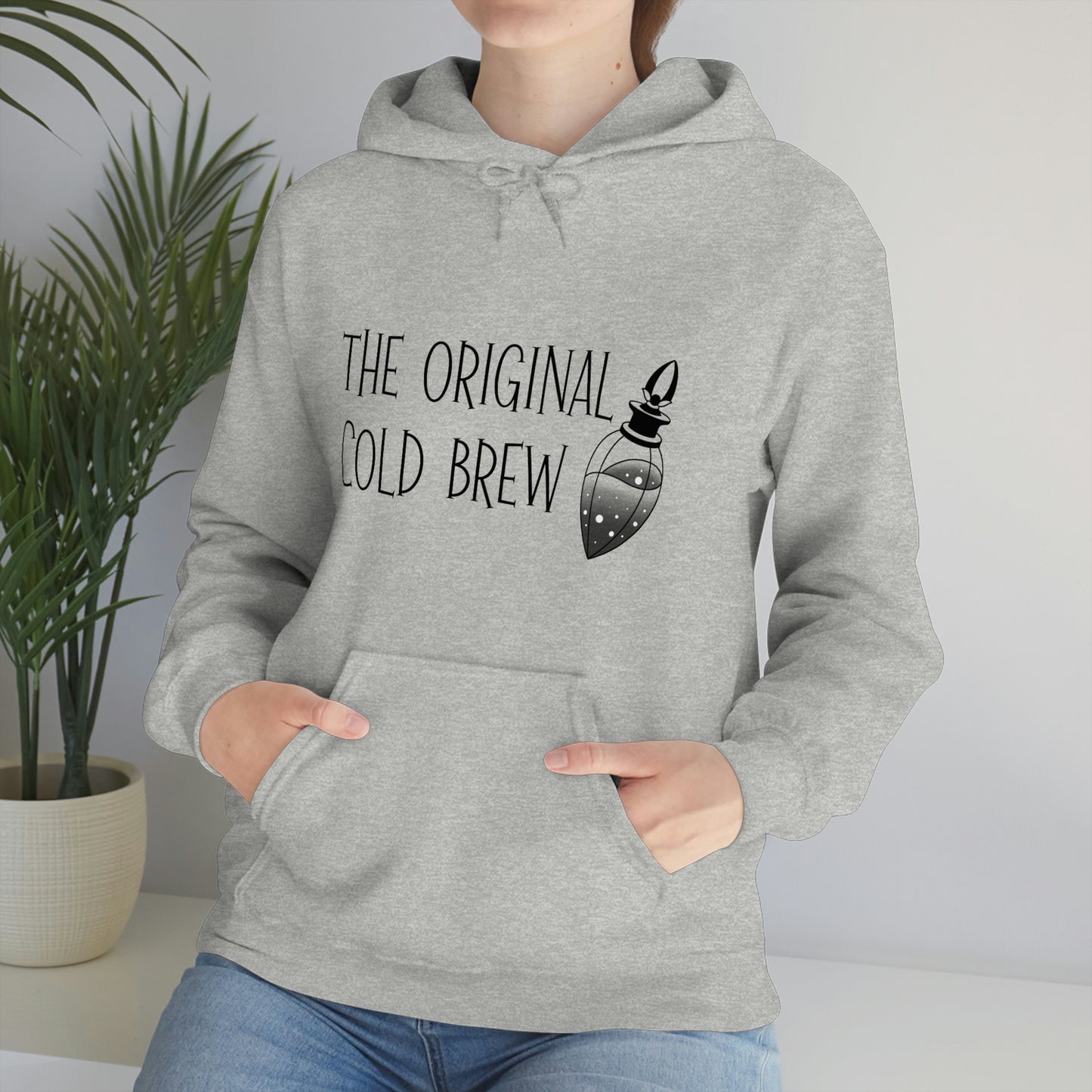 The Original Cold Brew Black Font Unisex Heavy Blend™ Hooded Sweatshirt