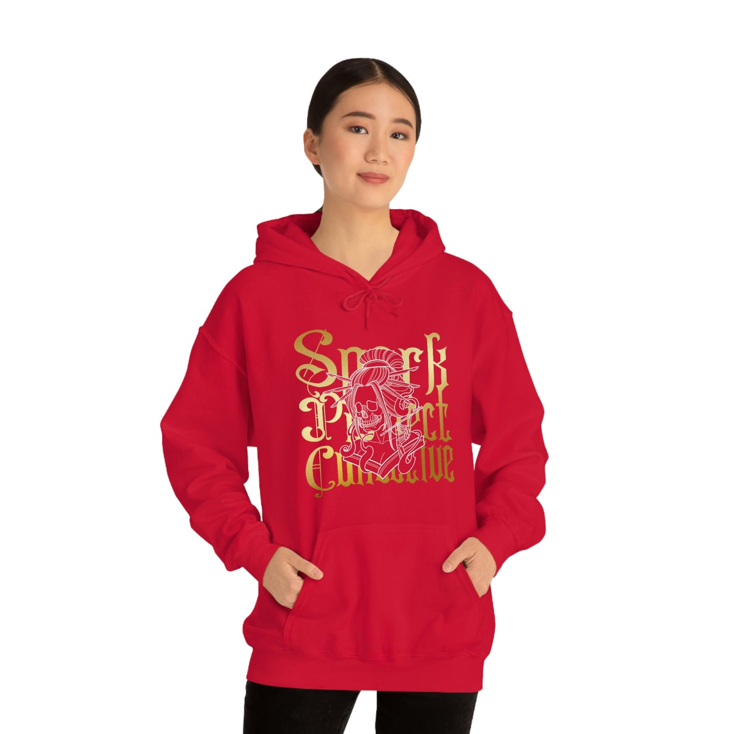 Japanese Spark Gold Font Unisex Heavy Blend™ Hooded Sweatshirt