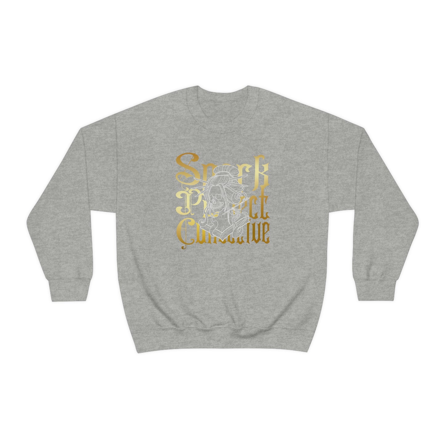 Japanese Spark Gold Font unisex heavy blend crewneck sweatshirt