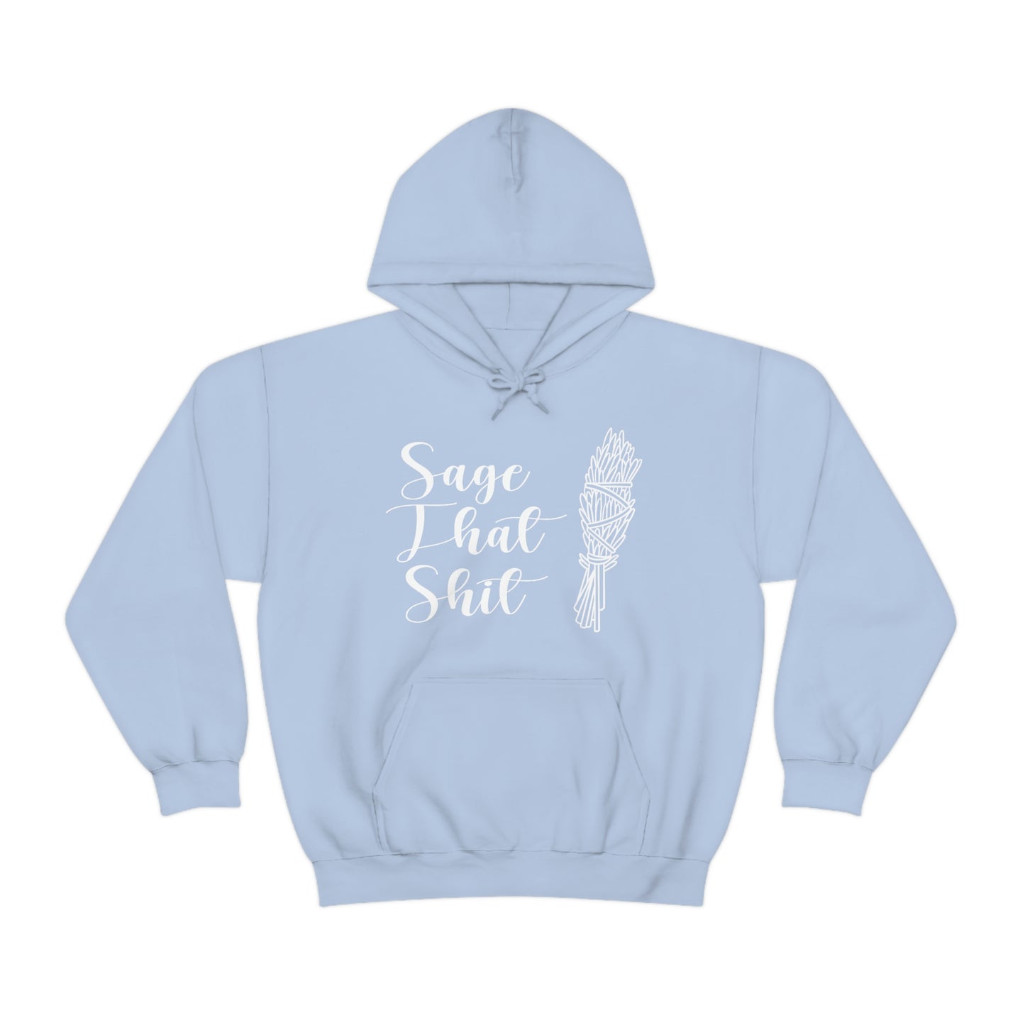 Sage That White Font Unisex Heavy Blend™ Hooded Sweatshirt