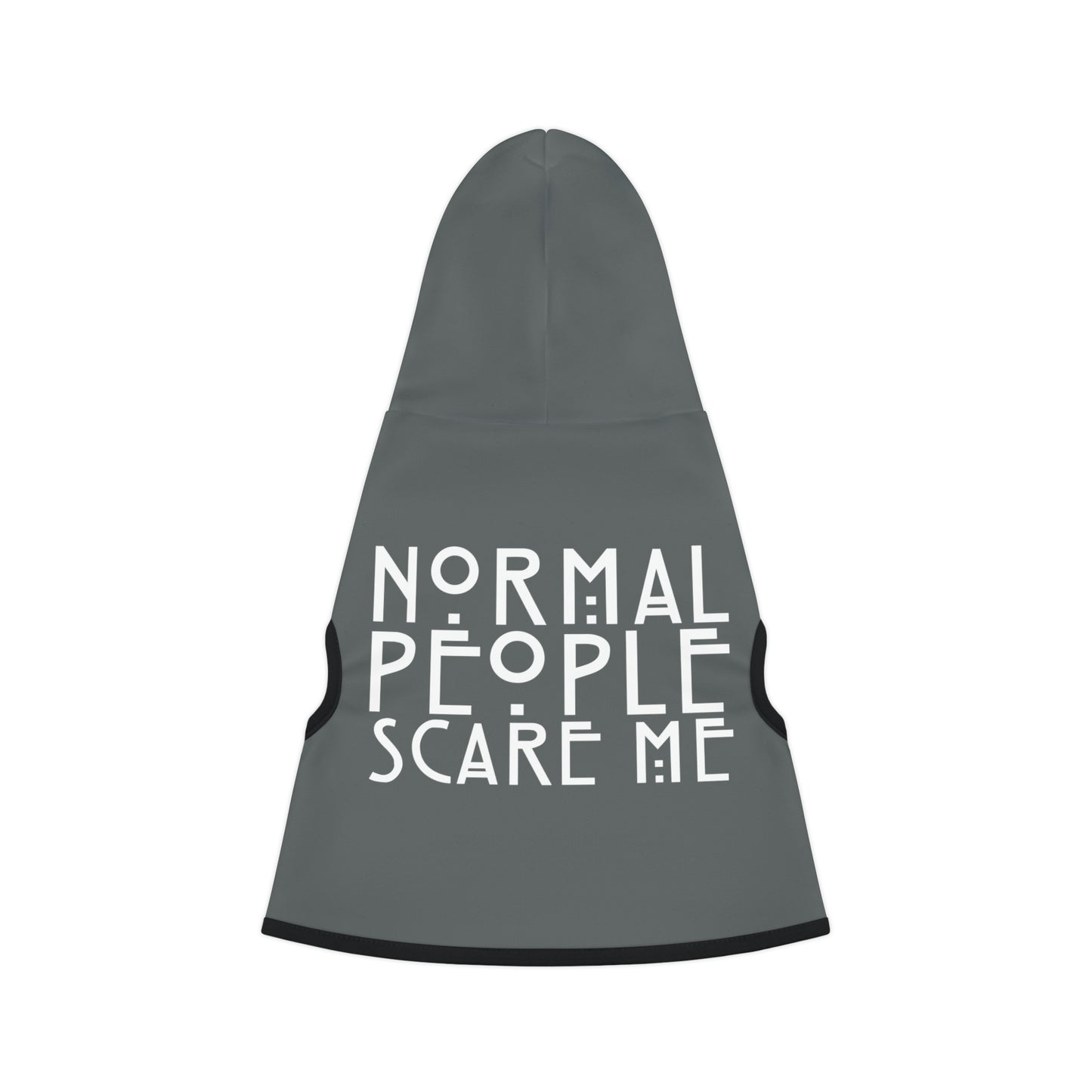 Normal People Scare Me Dk Grey Dog Hoodie