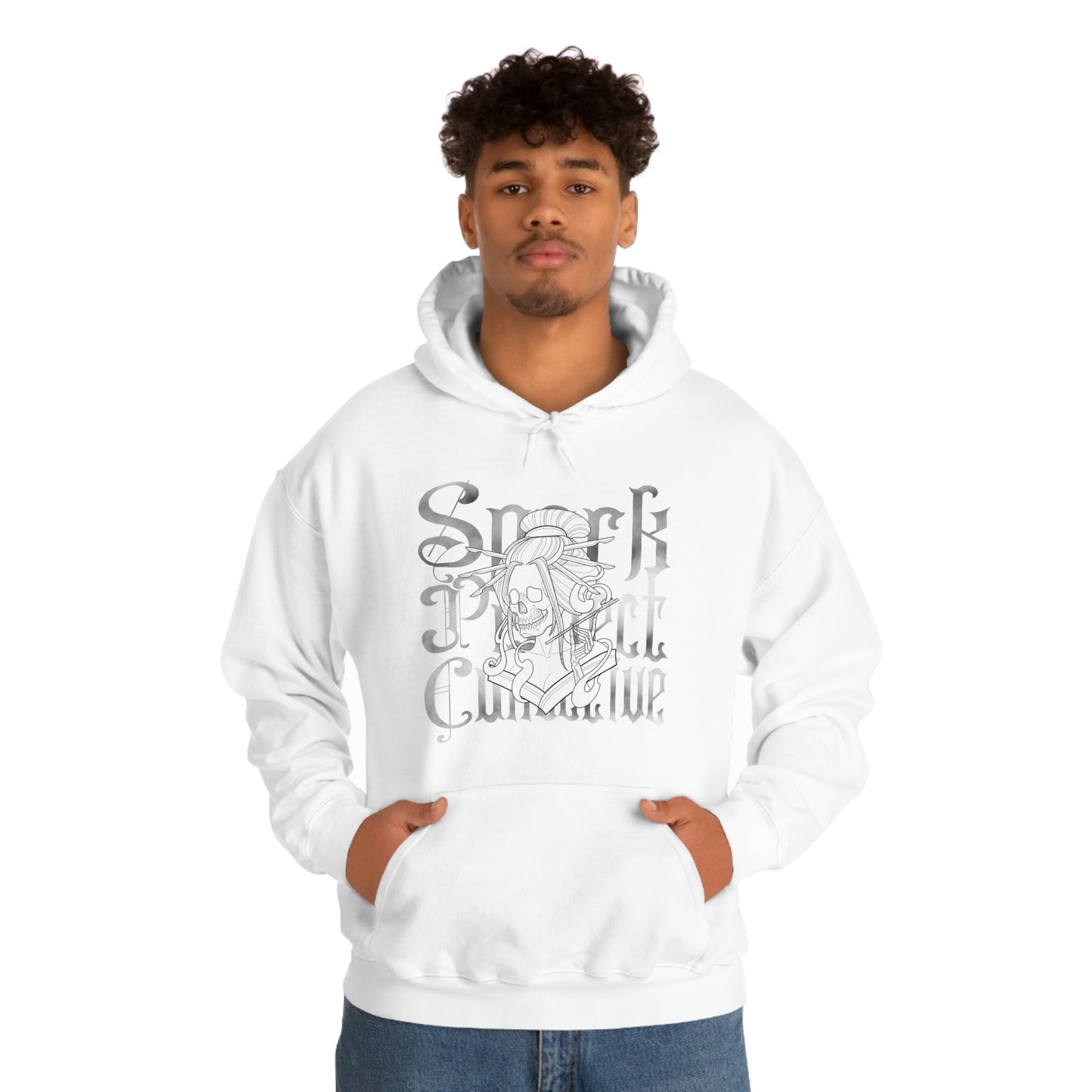 Japanese Spark Black Font Unisex Heavy Blend™ Hooded Sweatshirt