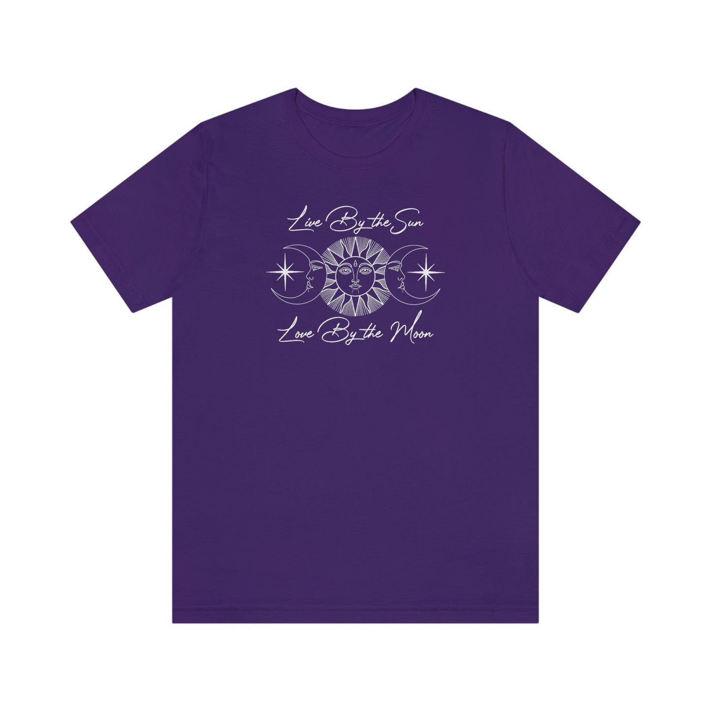 Live by The Sun White Font Unisex Jersey Short Sleeve Tee