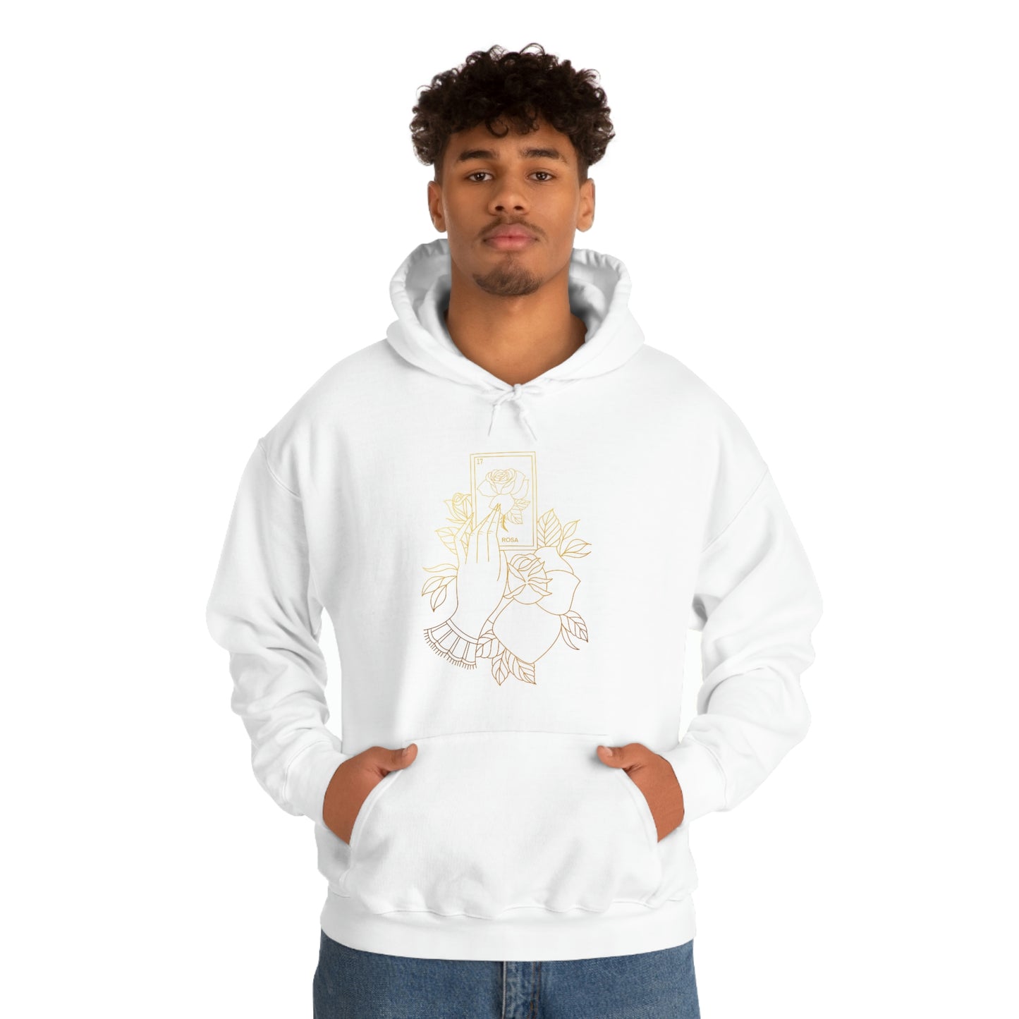 Rosa Card Gold Lines Unisex Heavy Blend™ Hooded Sweatshirt