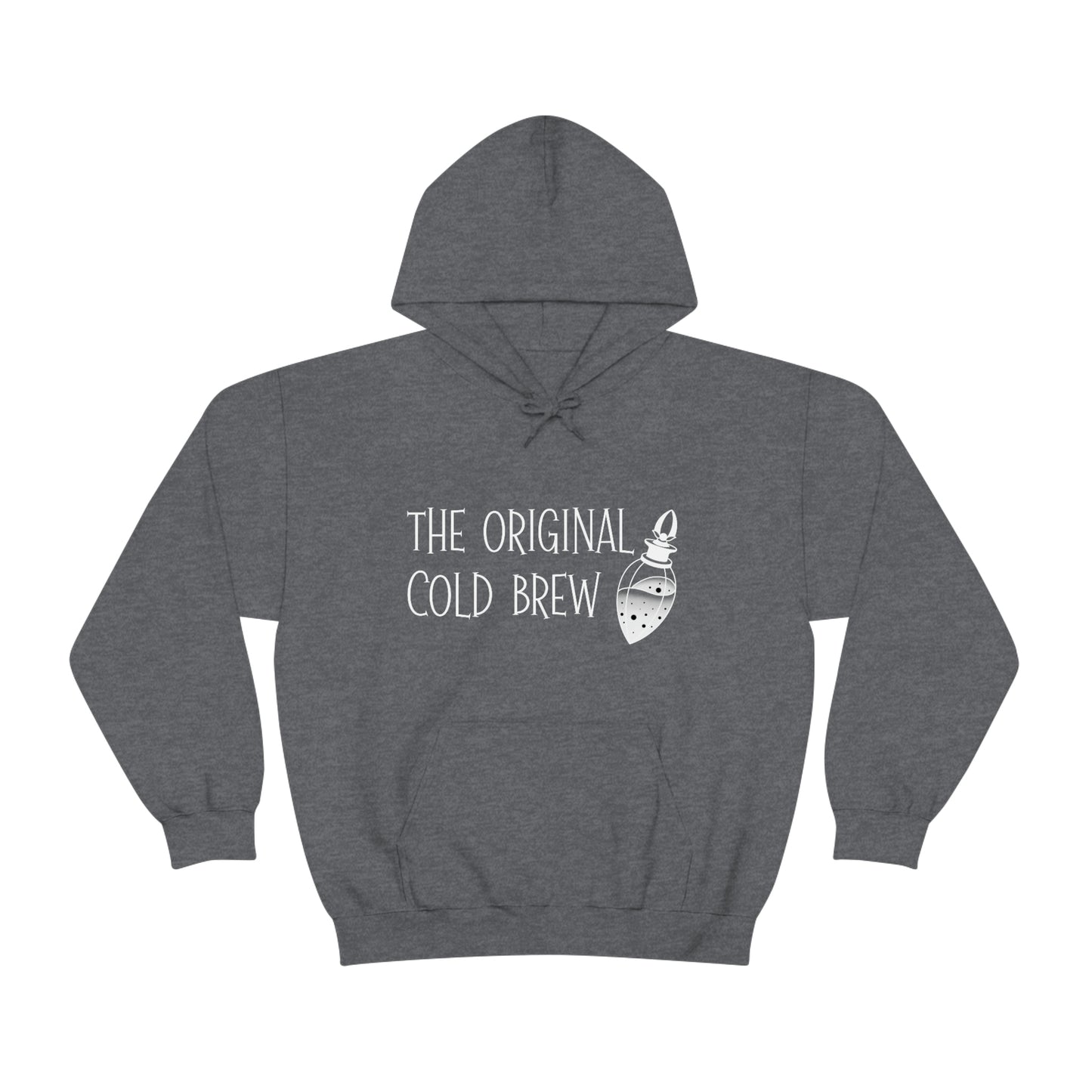 The Original Cold Brew White Font Unisex Heavy Blend™ Hooded Sweatshirt