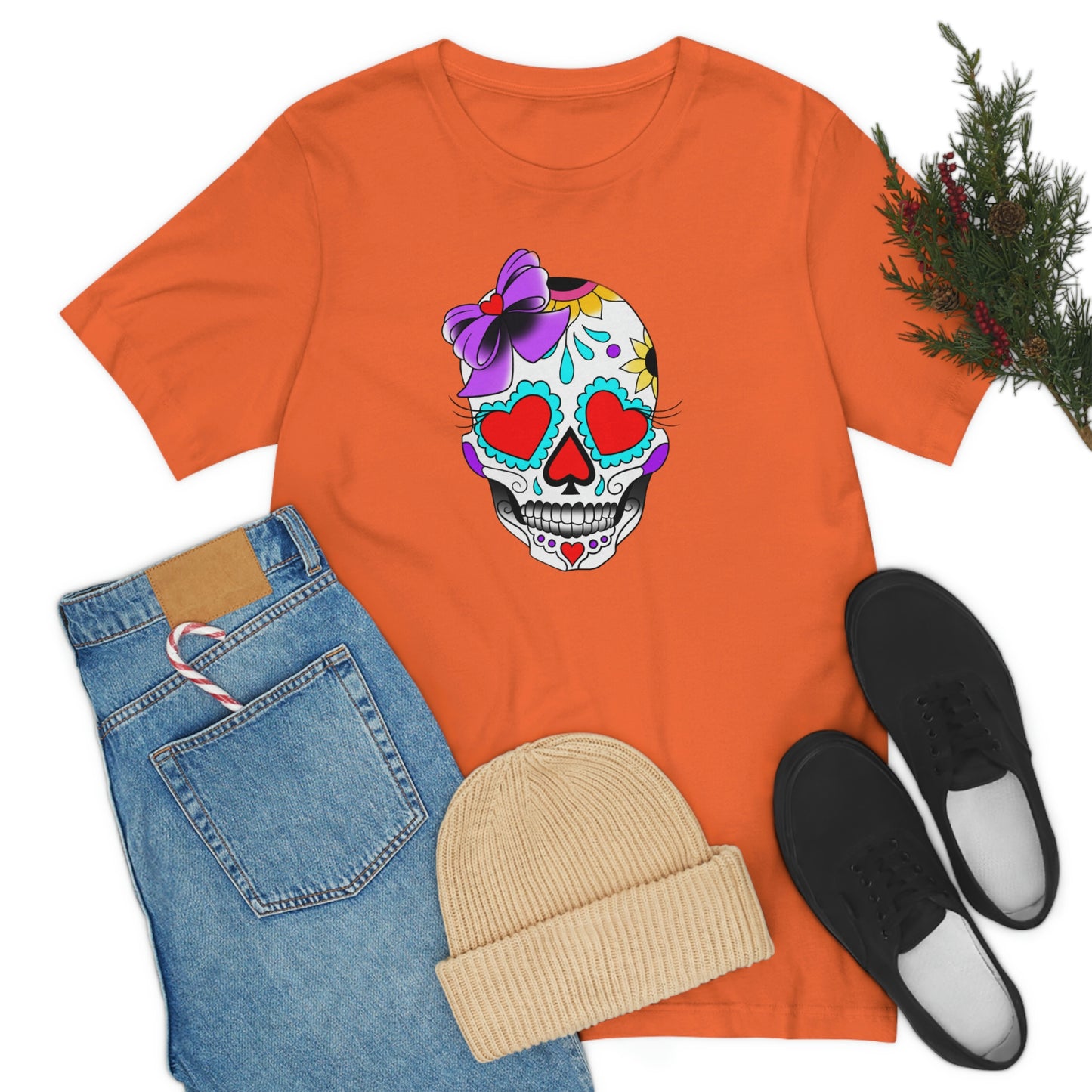 Lady Day of the Dead Unisex Jersey Short Sleeve Tee