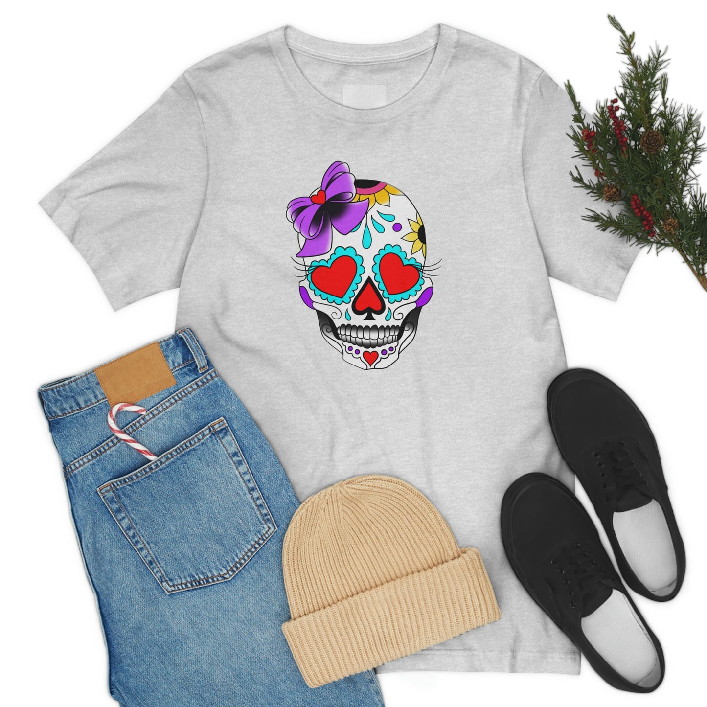 Lady Day of the Dead Unisex Jersey Short Sleeve Tee