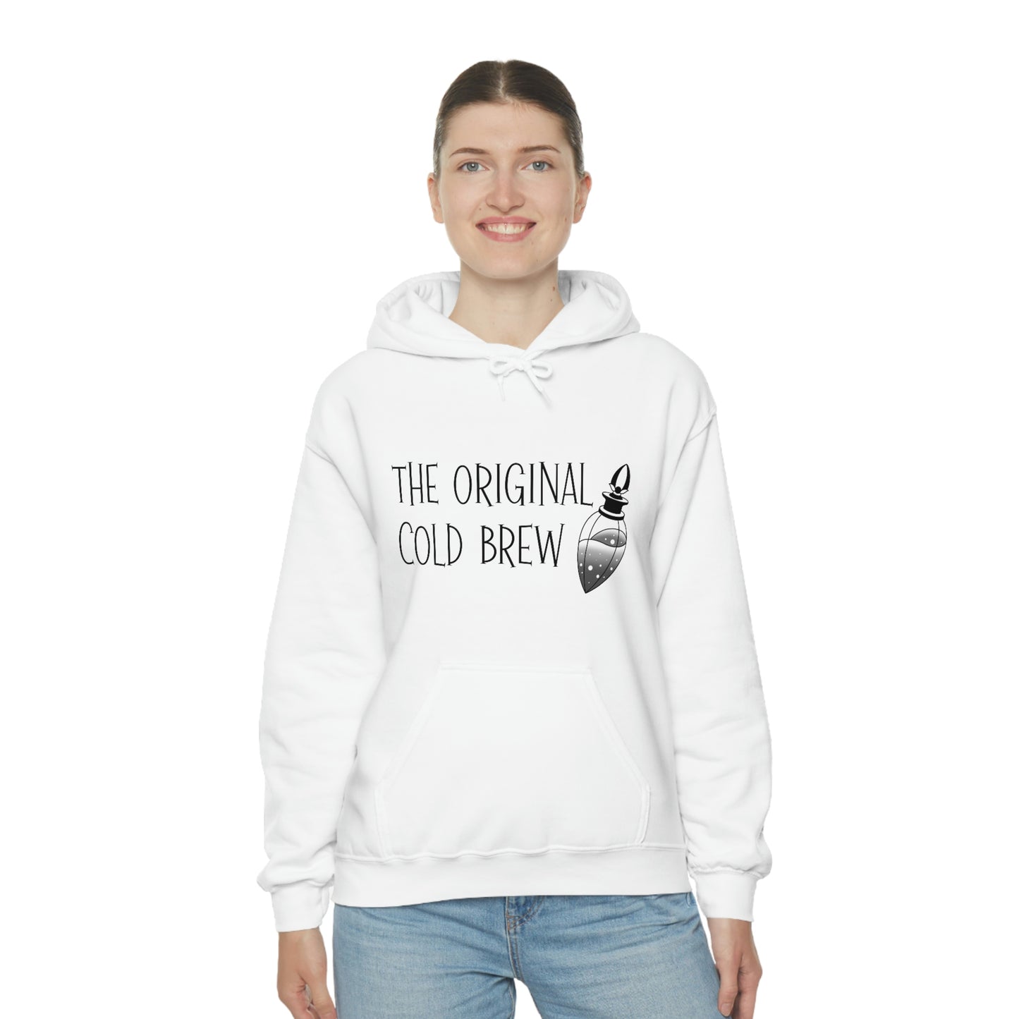 The Original Cold Brew Black Font Unisex Heavy Blend™ Hooded Sweatshirt