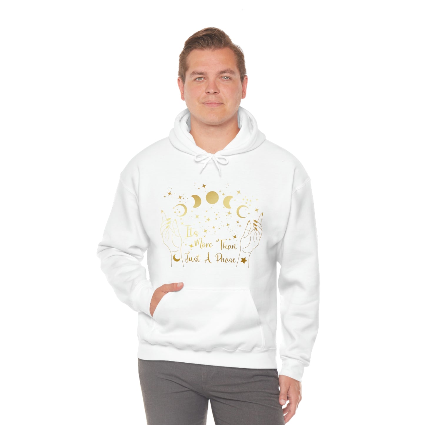 It's Not Just A Phase Gold Font Unisex Heavy Blend™ Hooded Sweatshirt