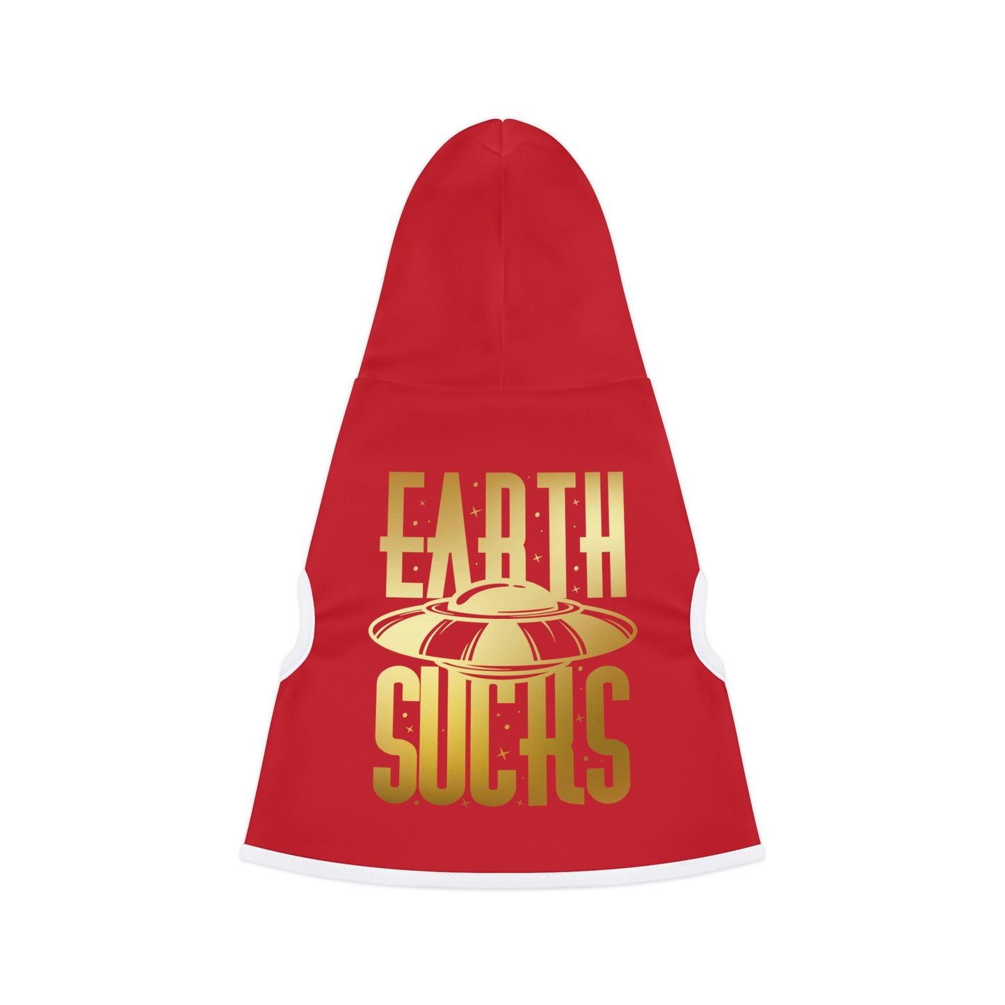 Earth Sucks Red Dog Hoodie