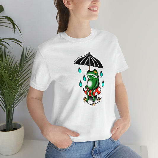 Rainy Day Frog Unisex Jersey Short Sleeve Tee