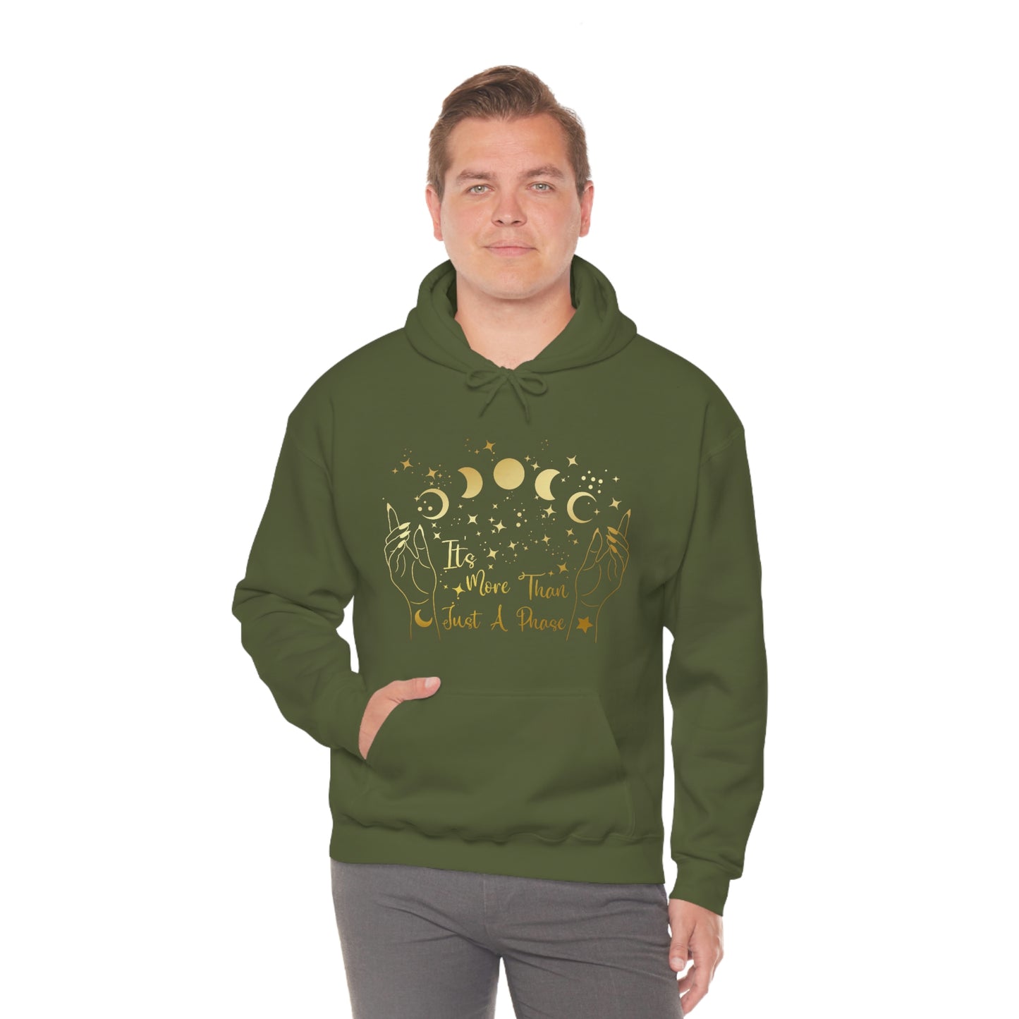 It's Not Just A Phase Gold Font Unisex Heavy Blend™ Hooded Sweatshirt