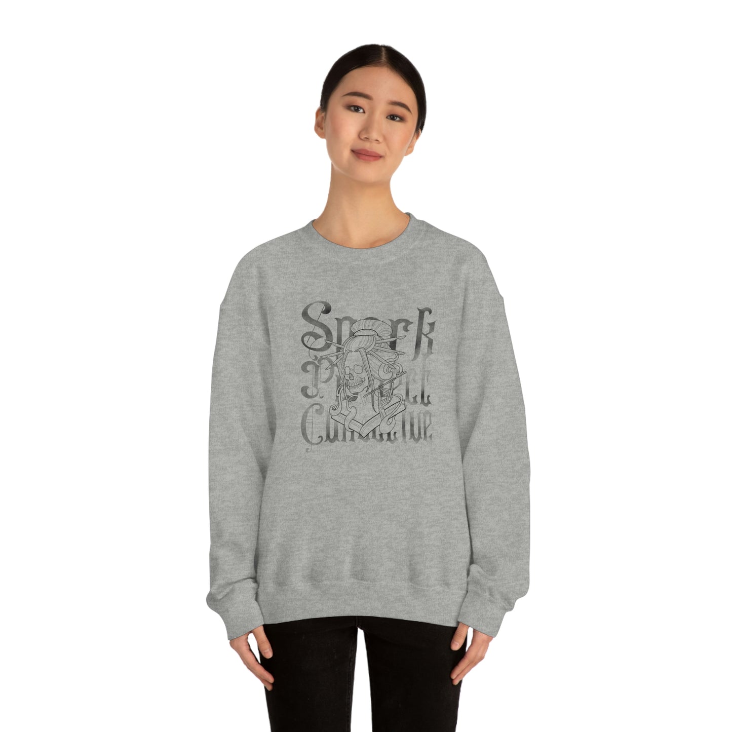 Japanese Spark Black Font unisex heavy blend crewneck sweatshirt