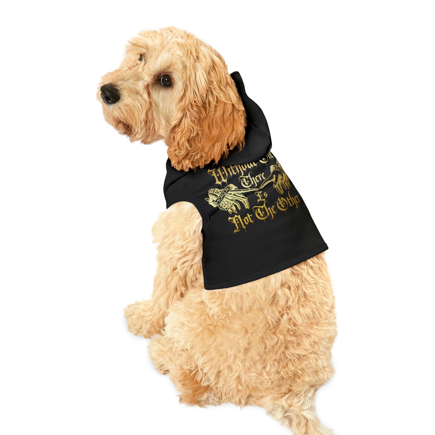 Without One There is Not the Other Black and Gold Dog Hoodie