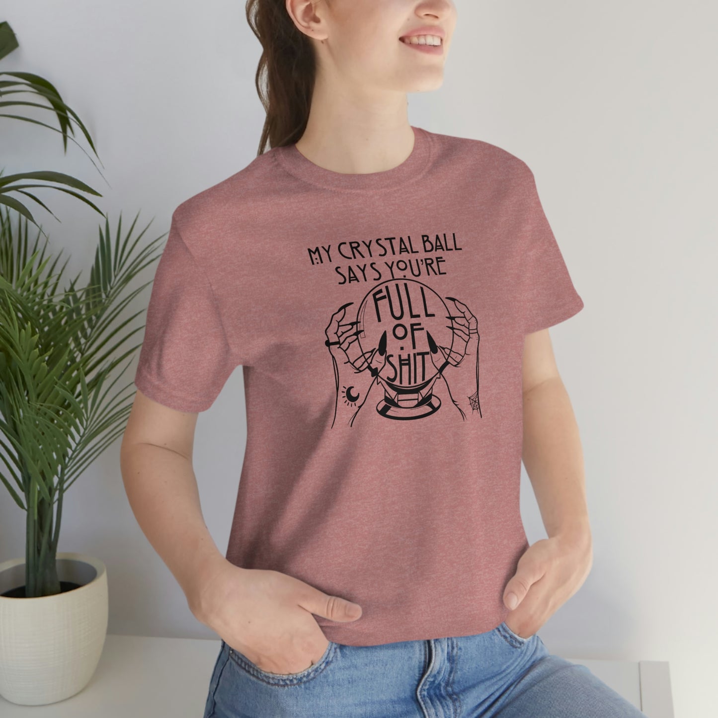 My Crystal Ball Black Font Unisex Jersey Short Sleeve Tee