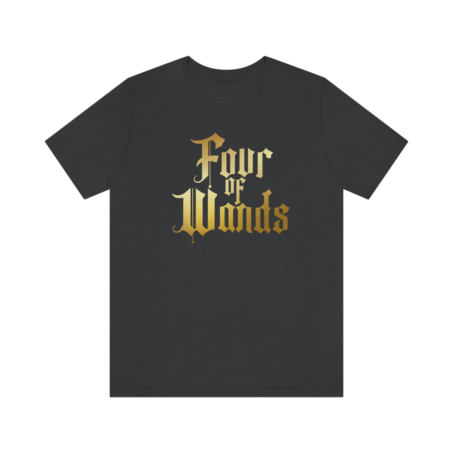 Four of Wands Gold Logo Unisex Jersey Short Sleeve Tee