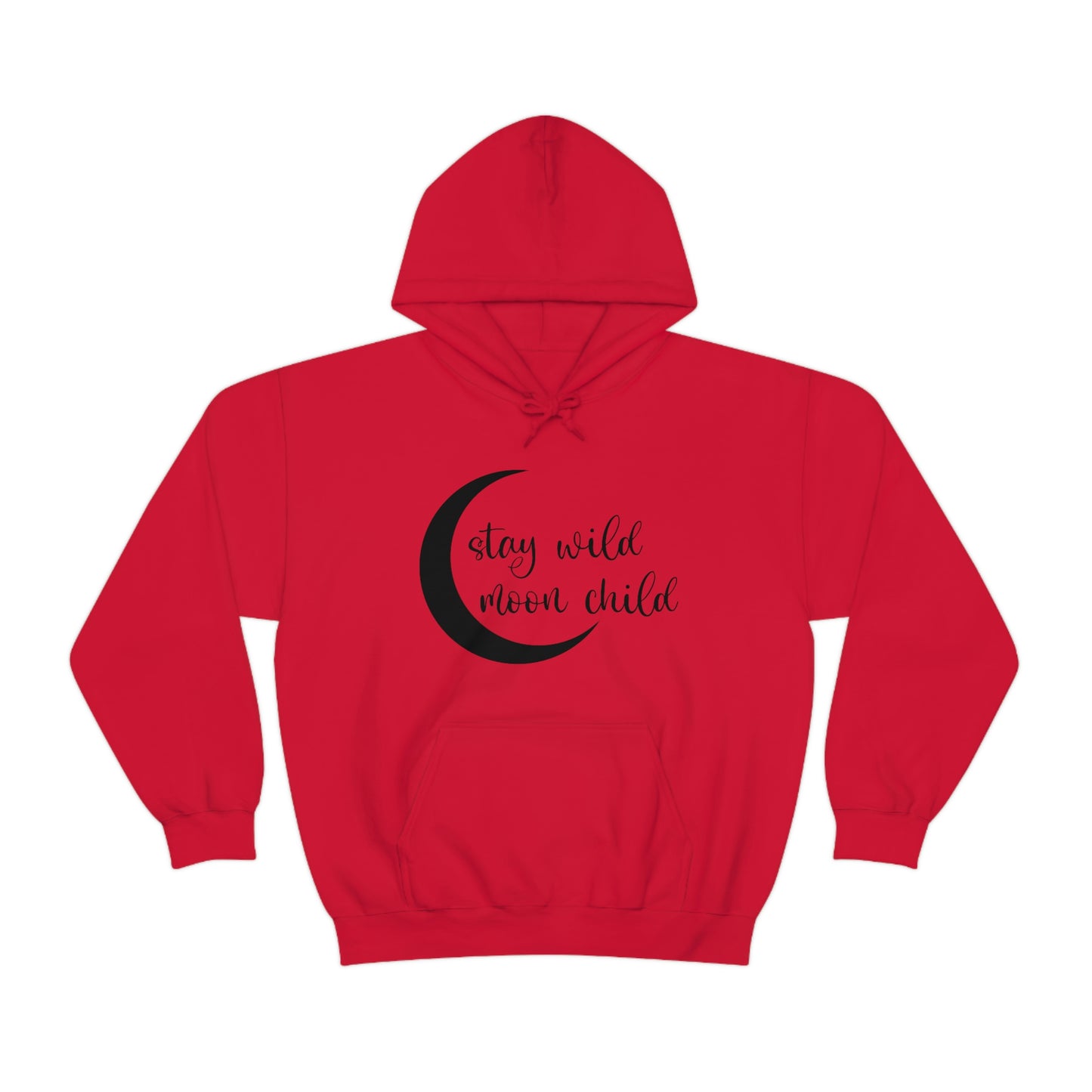 Stay Wild Moon Child Black Font Unisex Heavy Blend™ Hooded Sweatshirt