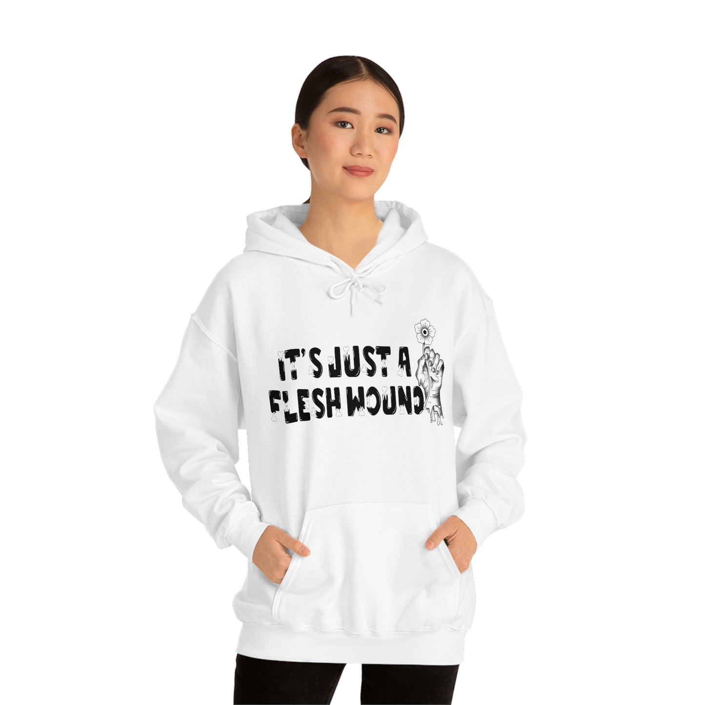 It's Just A Flesh Wound Unisex Heavy Blend™ Hooded Sweatshirt