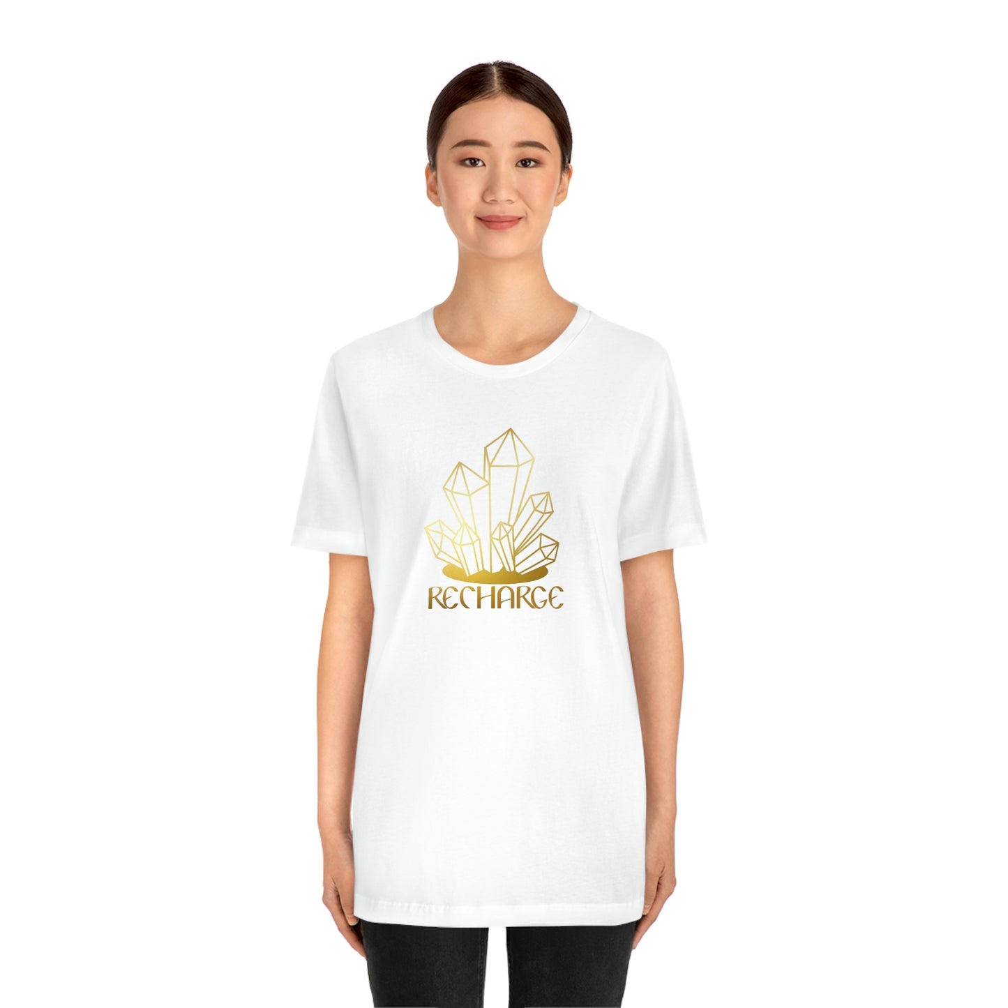 Recharge Gold Font Unisex Jersey Short Sleeve Tee