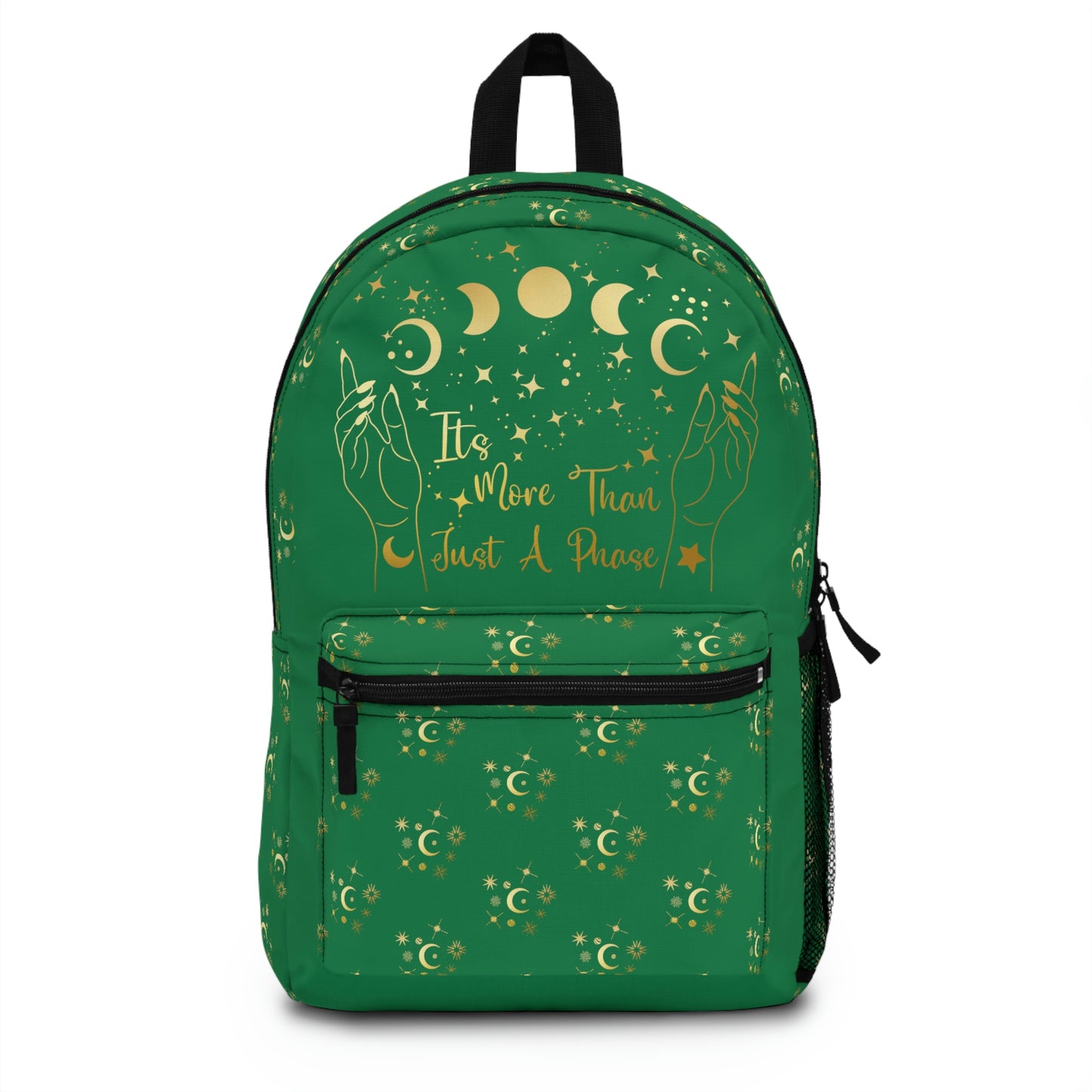 Dark Green More than a phase stars Backpack