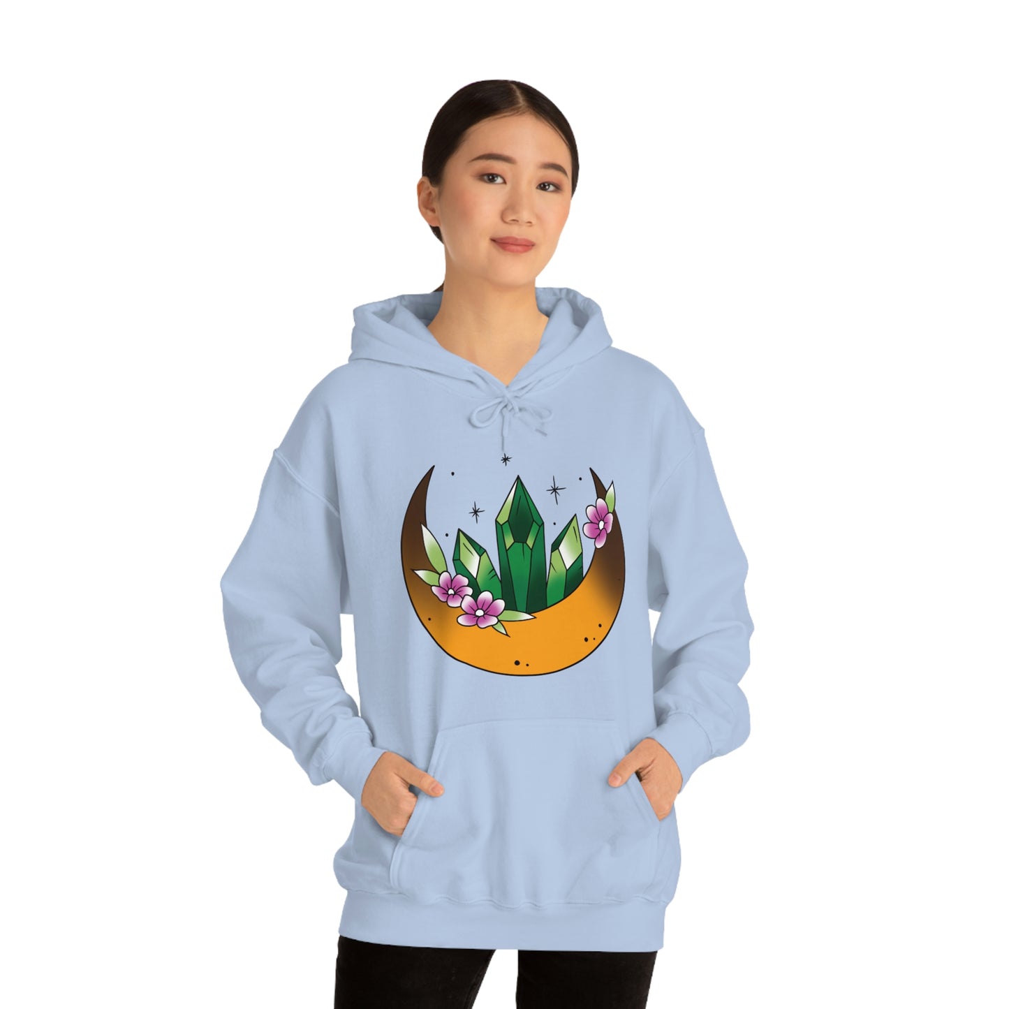 Green Crystal Unisex Heavy Blend™ Hooded Sweatshirt