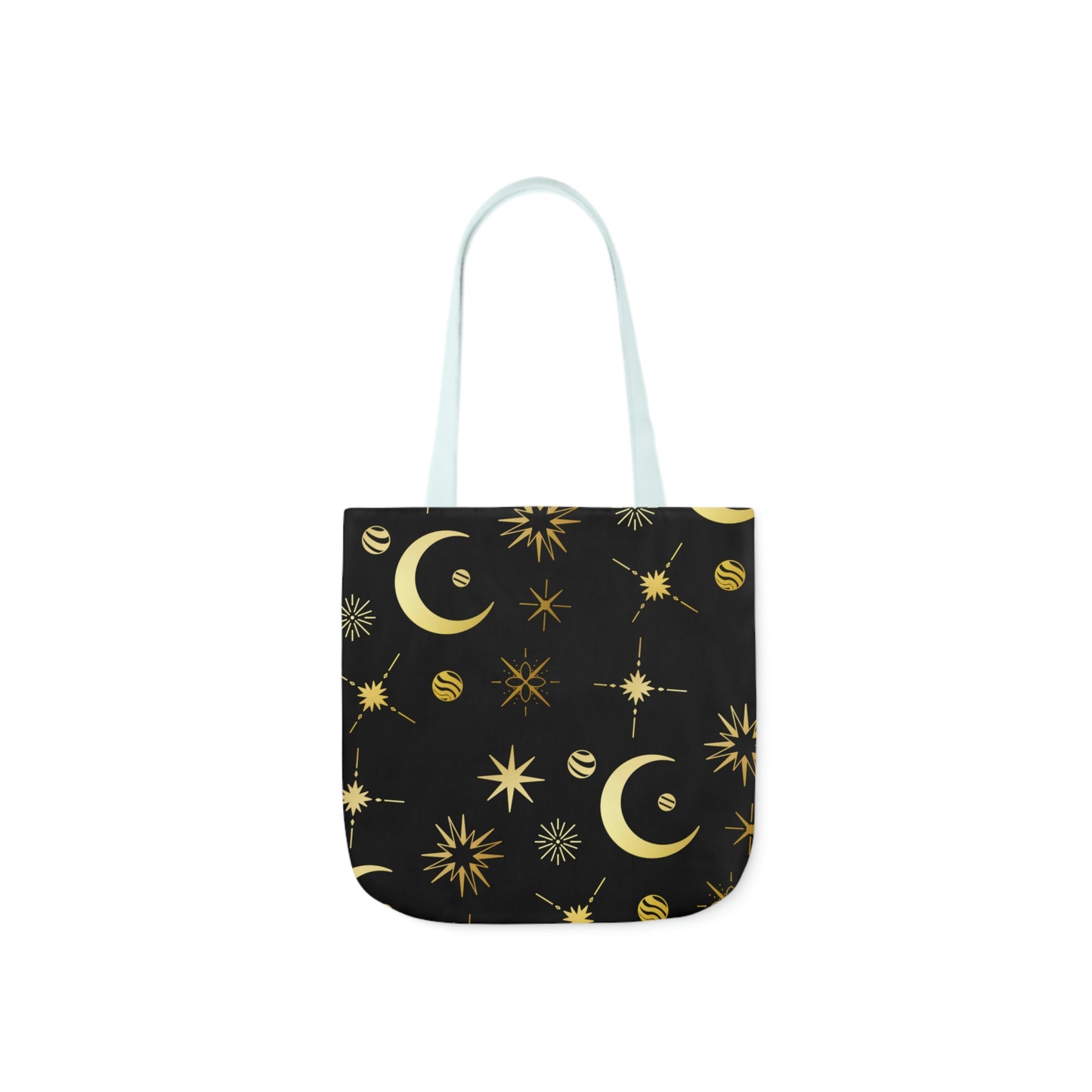 Moon and Stars AOP Polyester Canvas Tote Bag